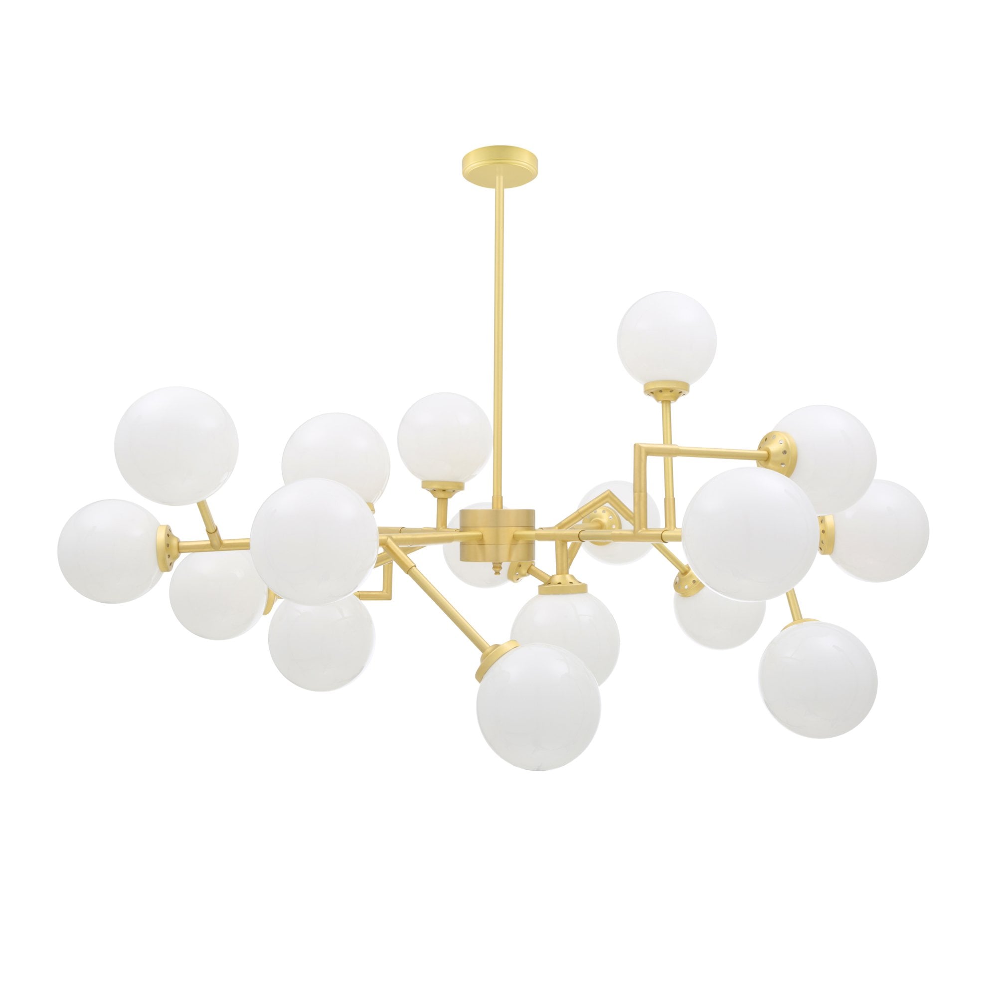 Athens Chandelier, Antique Brass, Clear Glass