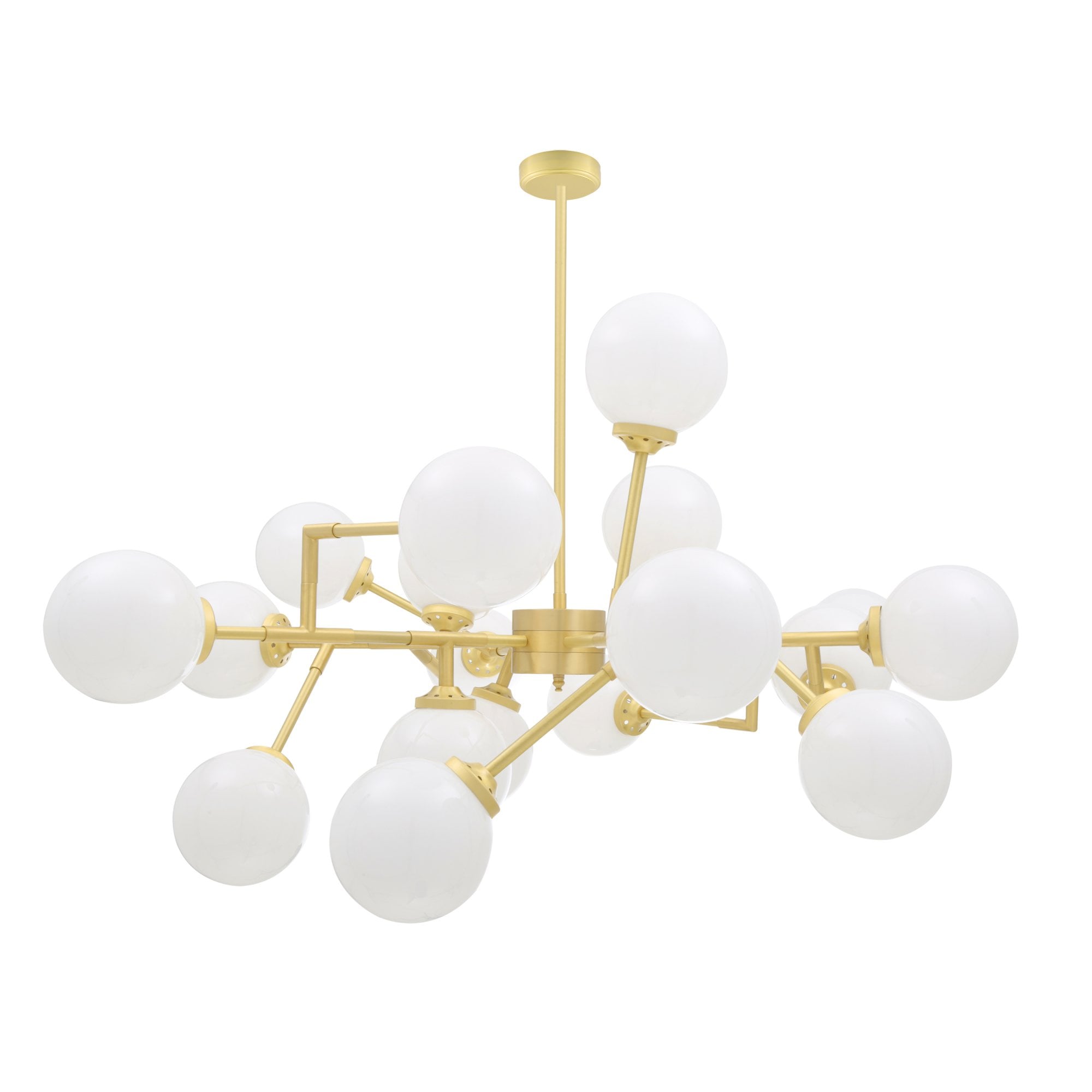 Athens Chandelier, Antique Brass, Clear Glass