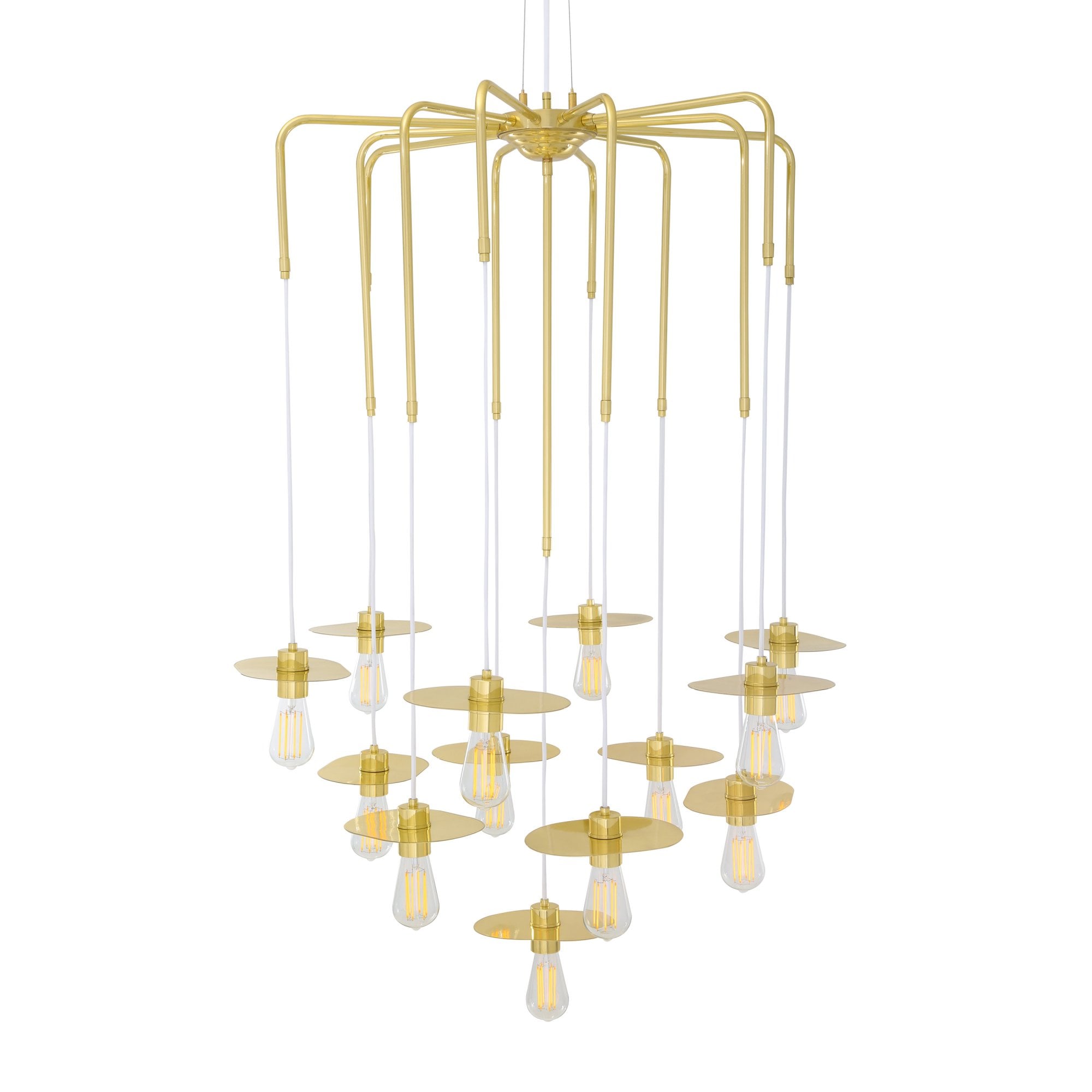 Kigoma Modern Chandelier, Antique Brass