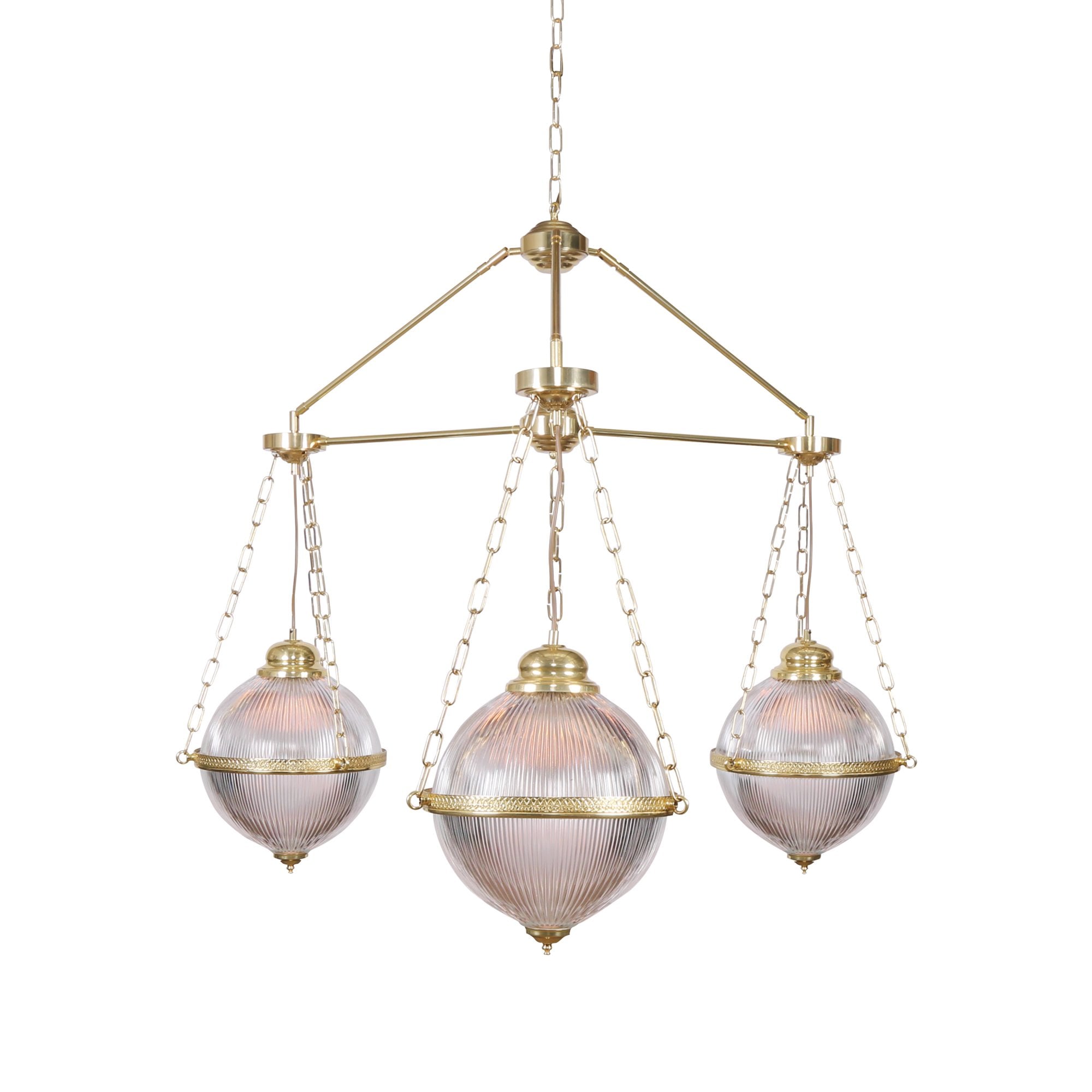 Blaenau 3 Arm Chandelier| Antique Brass