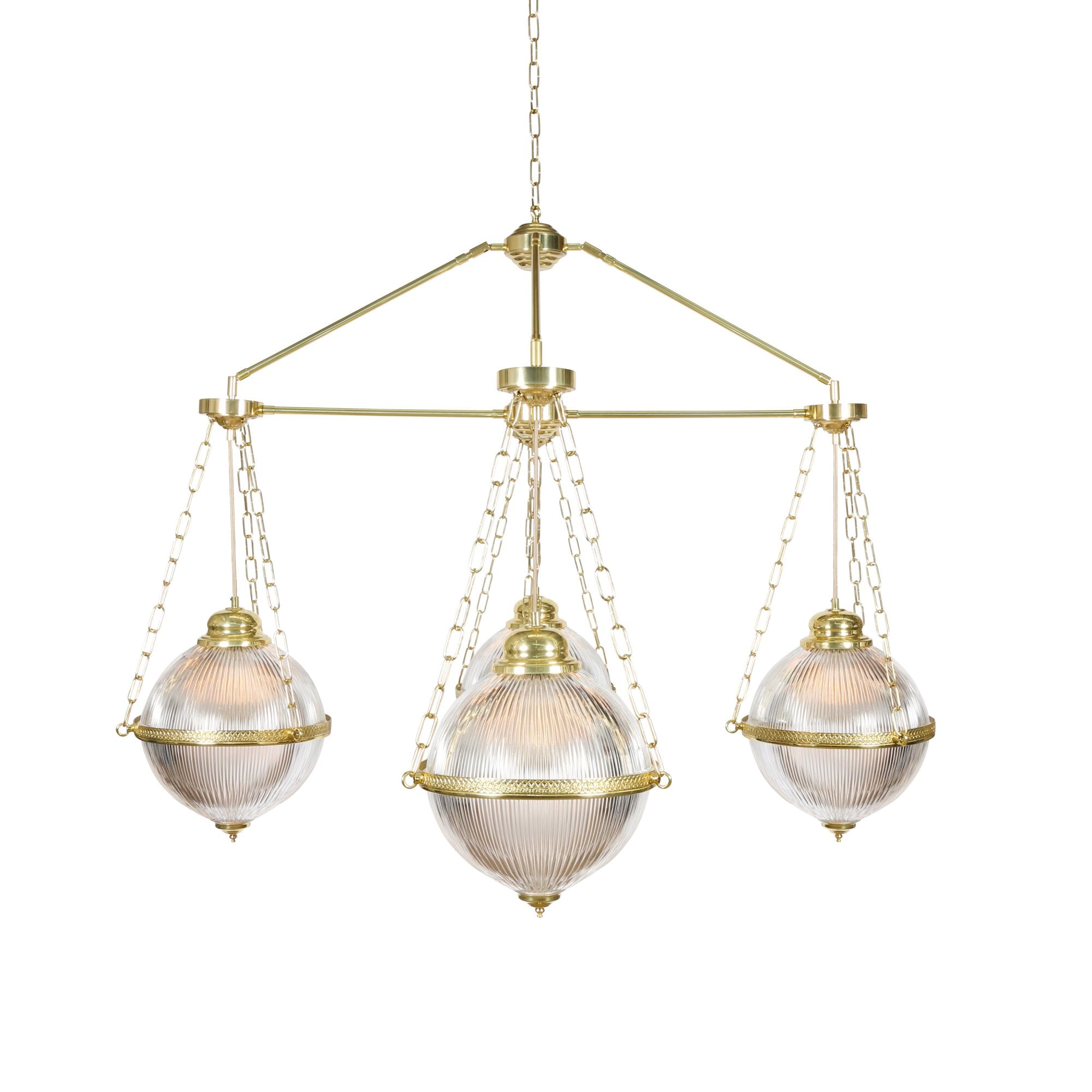 Blaenau 4 Arm Chandelier| Antique Brass