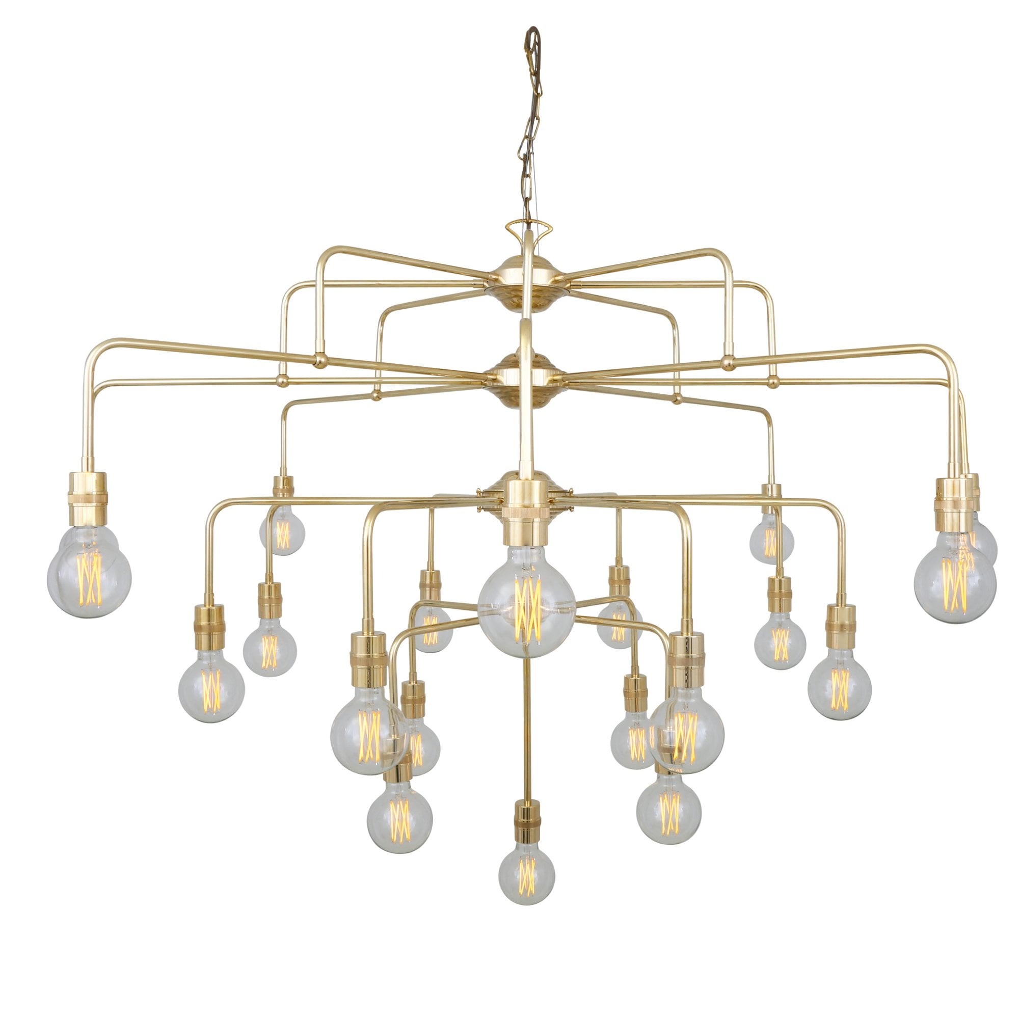 Pisa 4 Tier Chandelier, Antique Brass