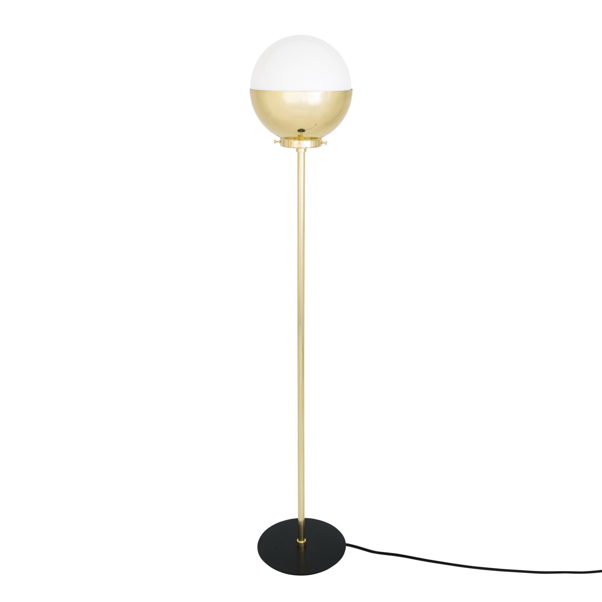 Florence Floor Lamp, Antique Brass & Matt Black Base, CL