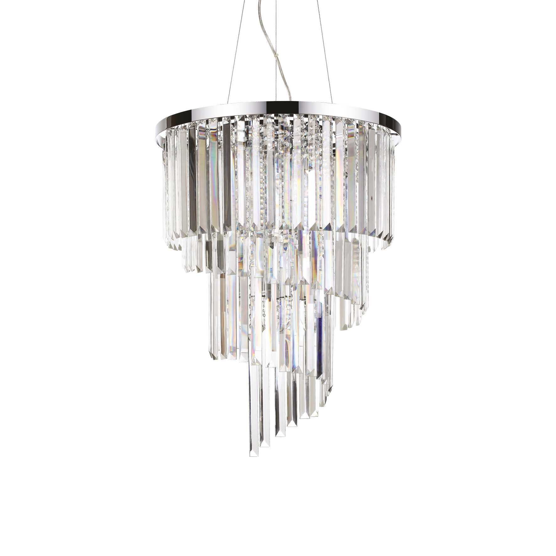 CARLTON Pendant Light with 12 Bulbs Chrome