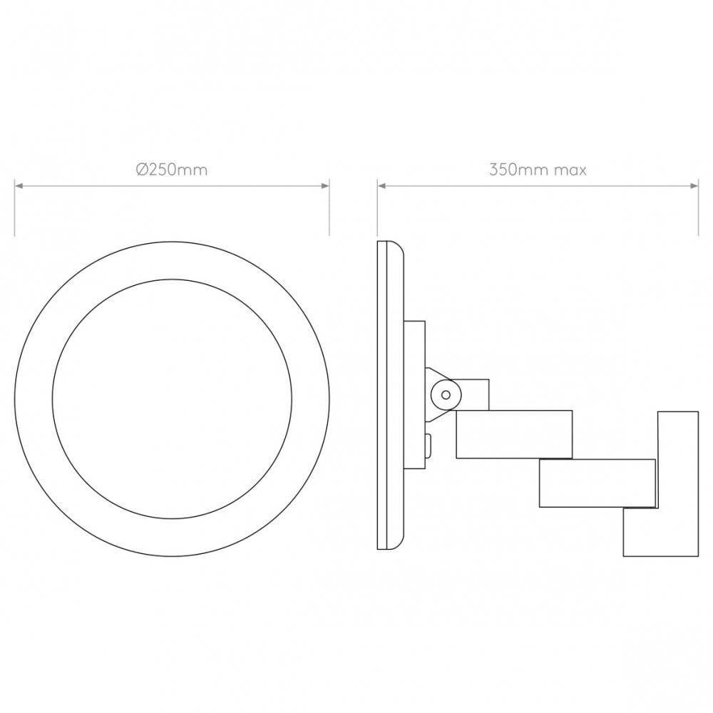 Niimi Round LED Polished Chrome