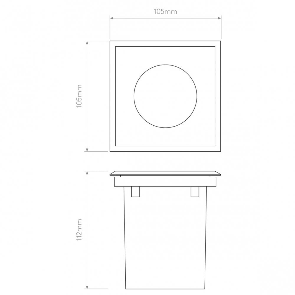 Gramos Square Solid Brass