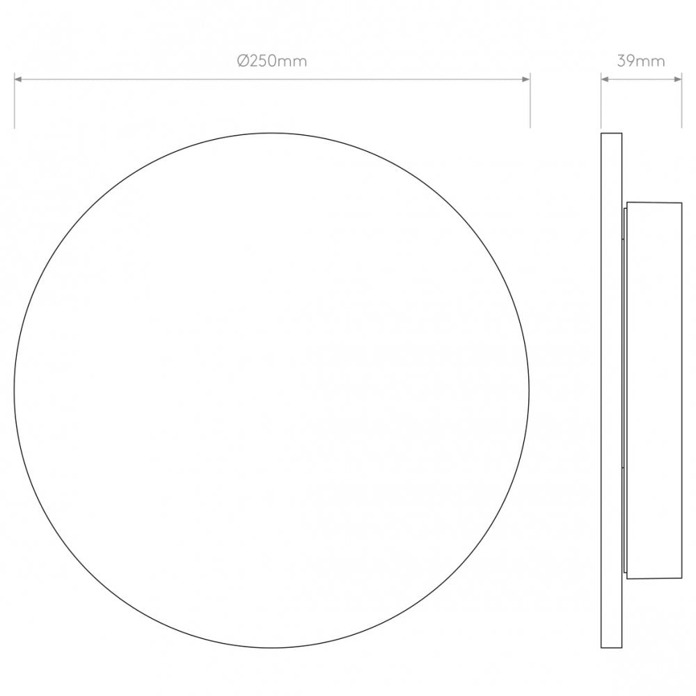 Eclipse Round 250 LED 2700K Plaster