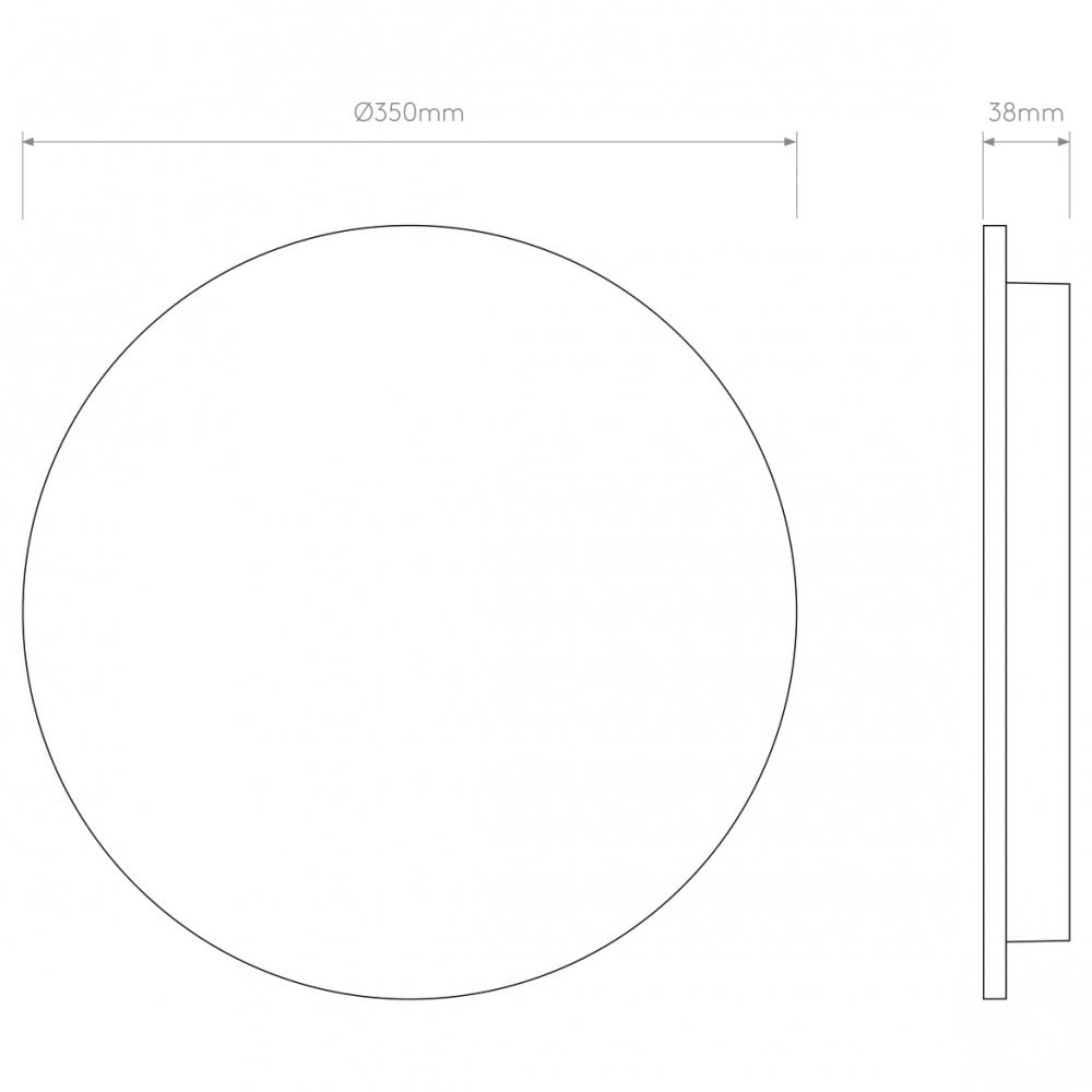 Eclipse Round 350 LED 2700K Plaster