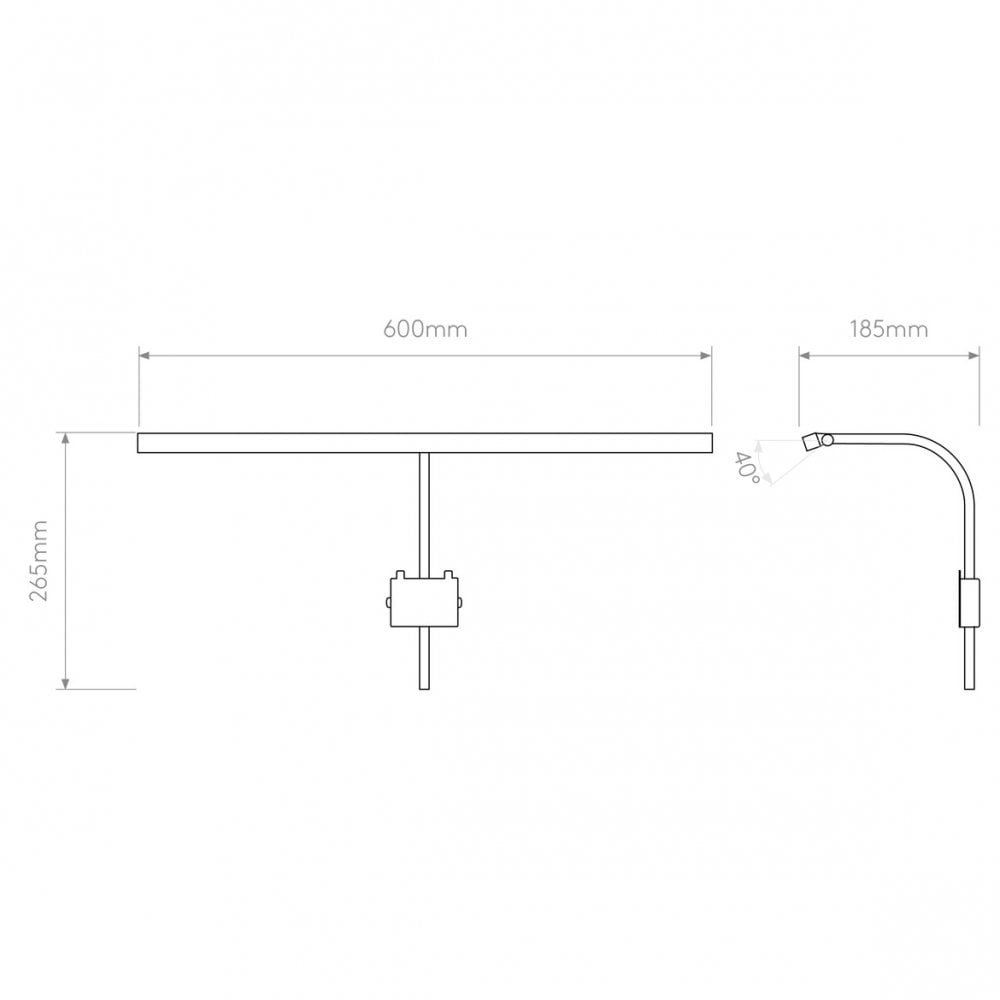 Mondrian 600 Frame Mounted LED Bronze