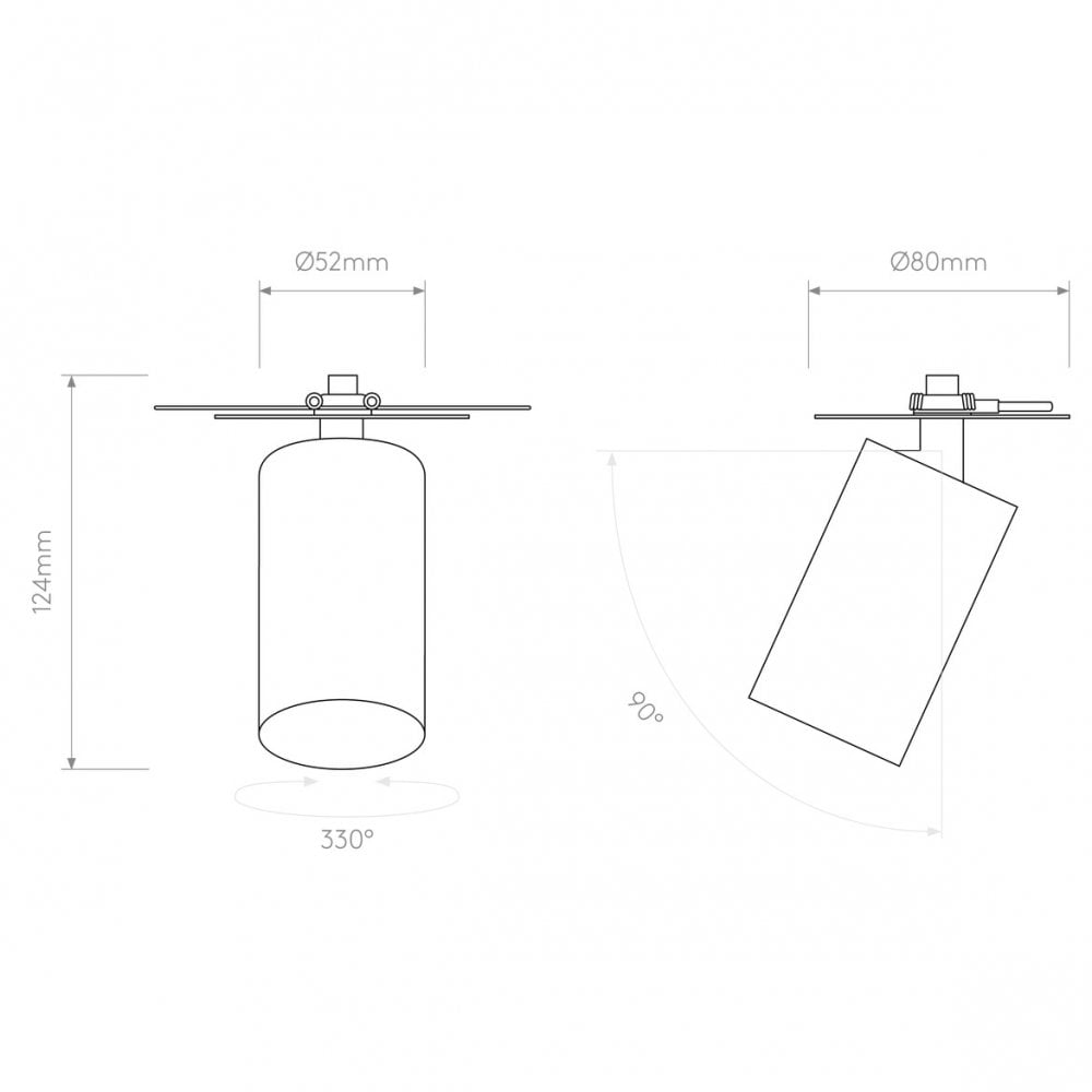 Can 50 Recessed Matt White