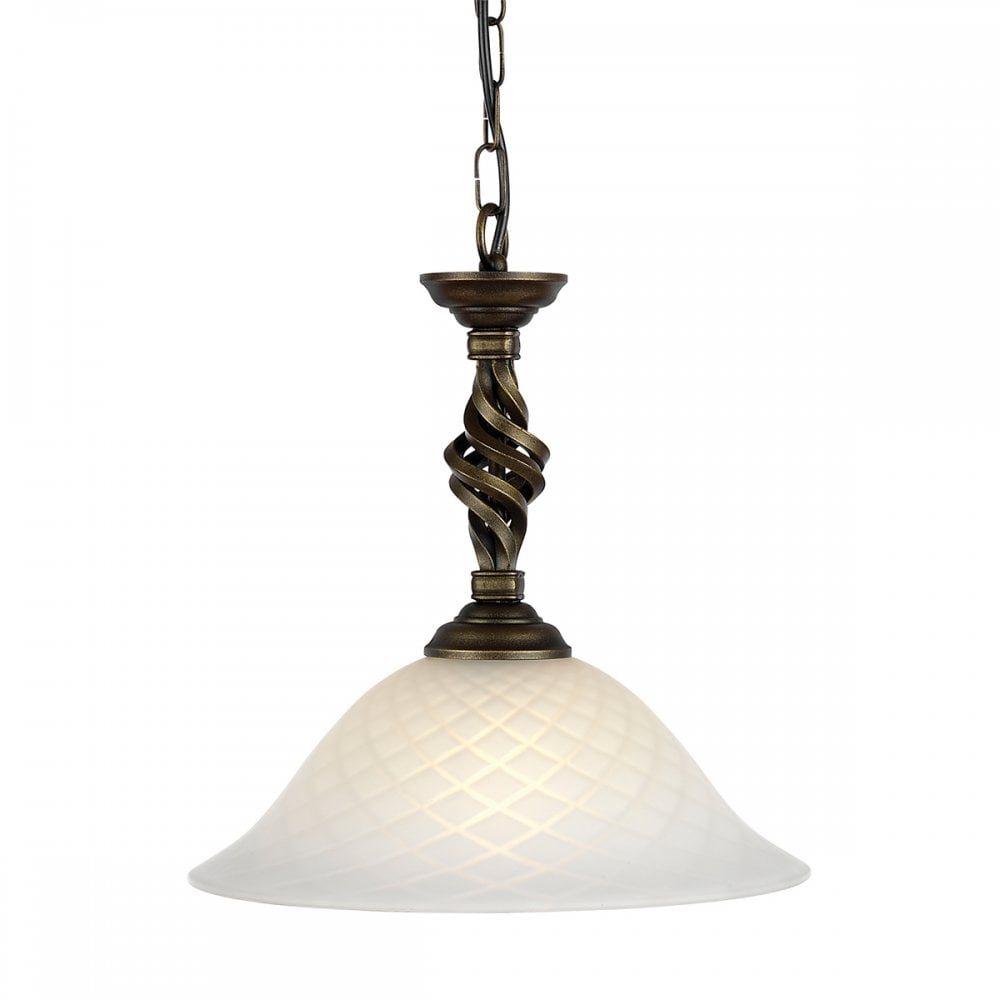 Pembroke 1 Light Pendant - Black/Gold