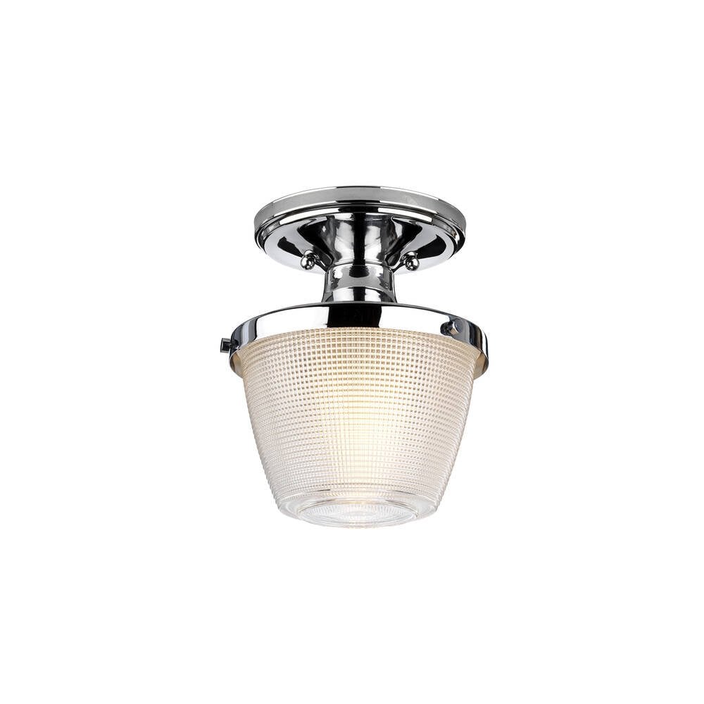 Dublin 1 Light Semi-Flush Mount - Polished Chrome