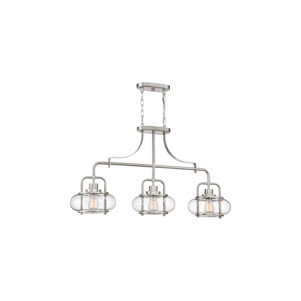 Trilogy 3 Light Island Pendant - Brushed Nickel