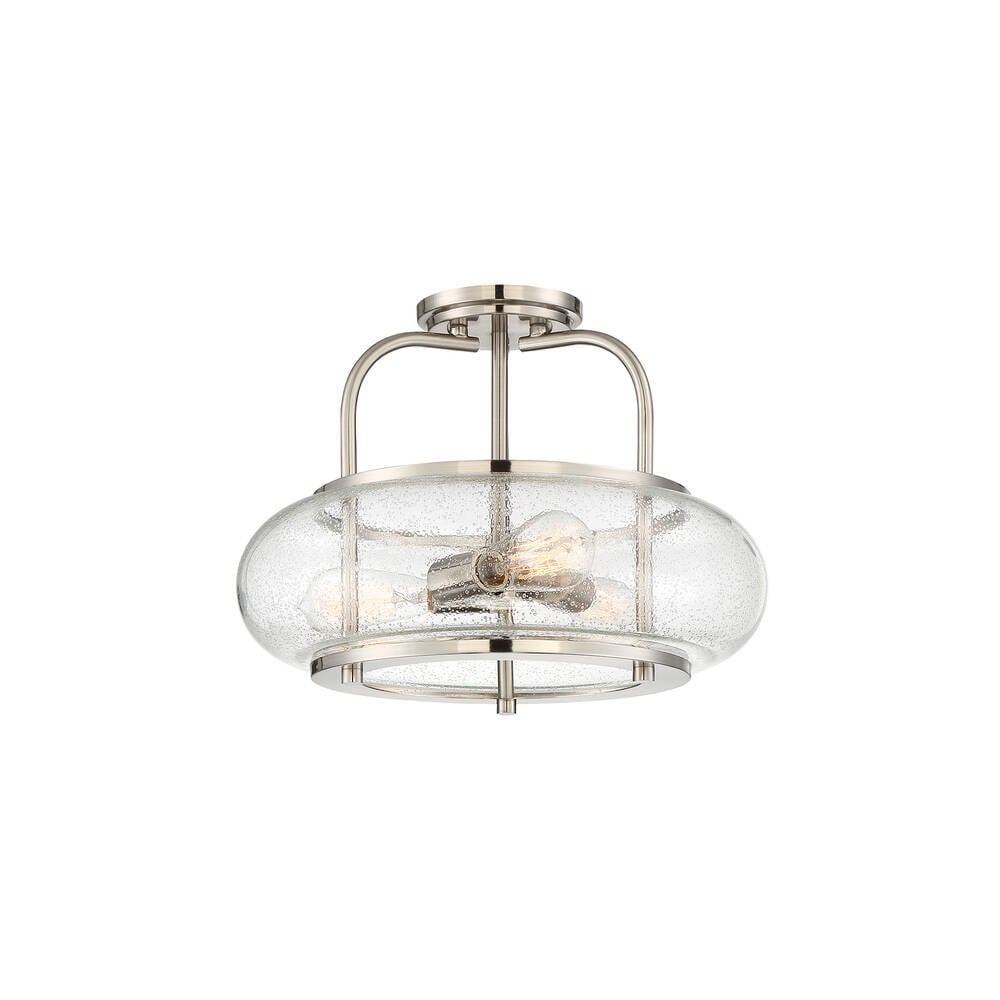 Trilogy 3 Light Semi-Flush Mount - Brushed Nickel