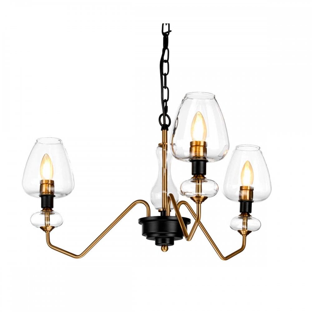 Armand 3 Light Pendant - Aged Brass