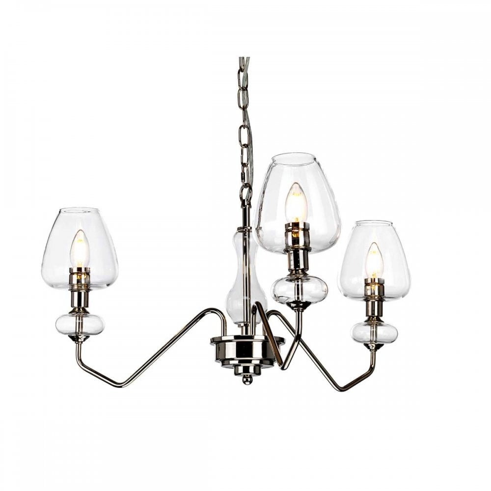 Armand 3 Light Pendant - Polished Nickel