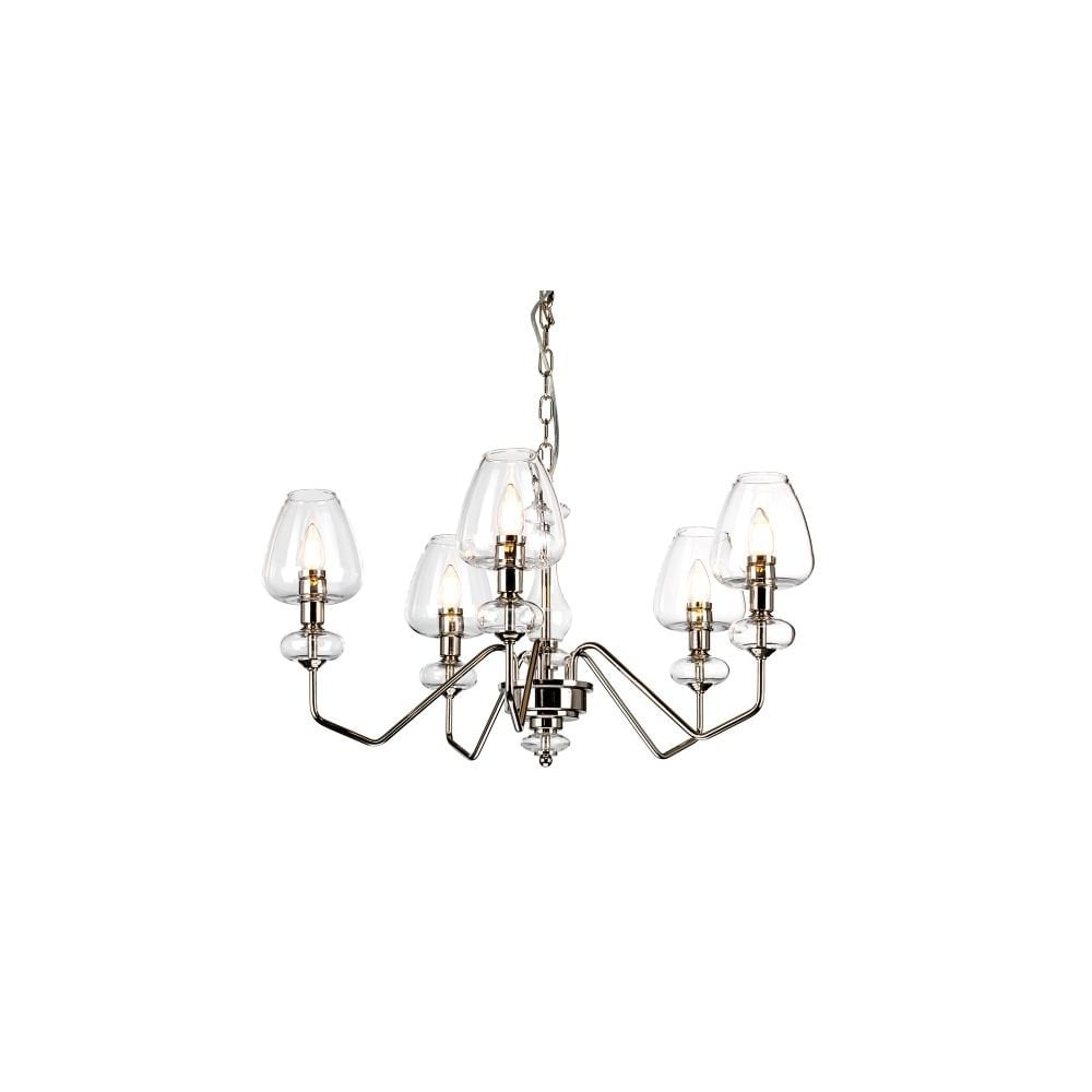 Armand 5 Light Chandelier - Polished Nickel