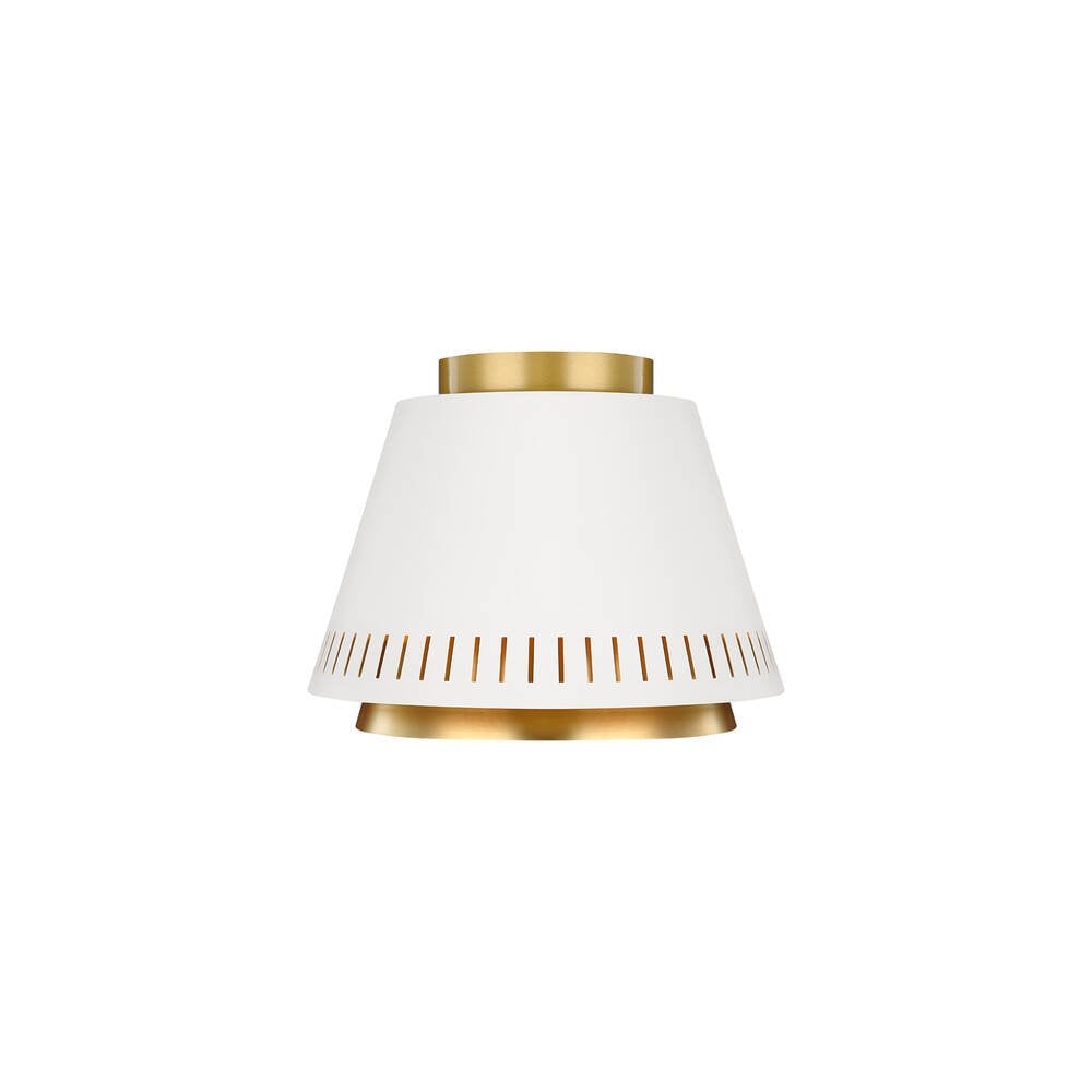 Carter 1 Light Flush Light - Matte White