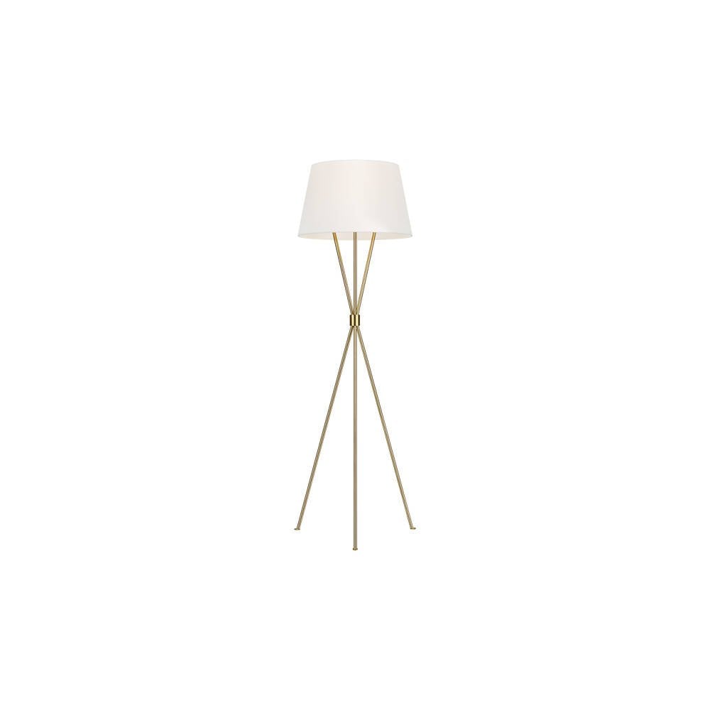 Penny 1 Light Floor Lamp - Burnished Brass