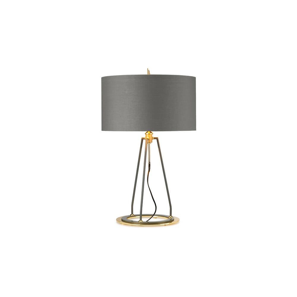 Ferrara Table Lamp - Grey and Polished Gold