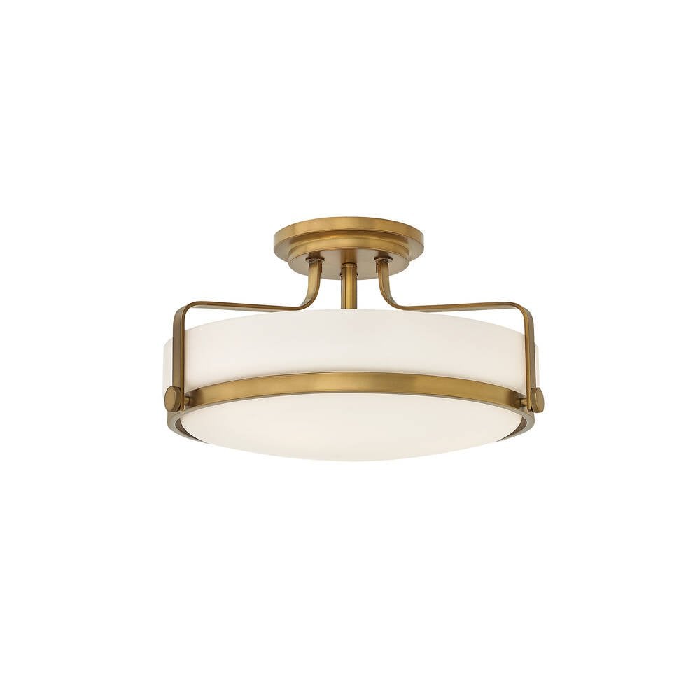 Harper Medium Semi Flush - Heritage Brass