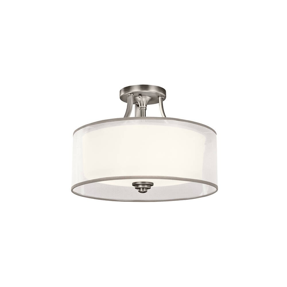 Lacey 3 Light Semi-Flush Mount - Antique Pewter