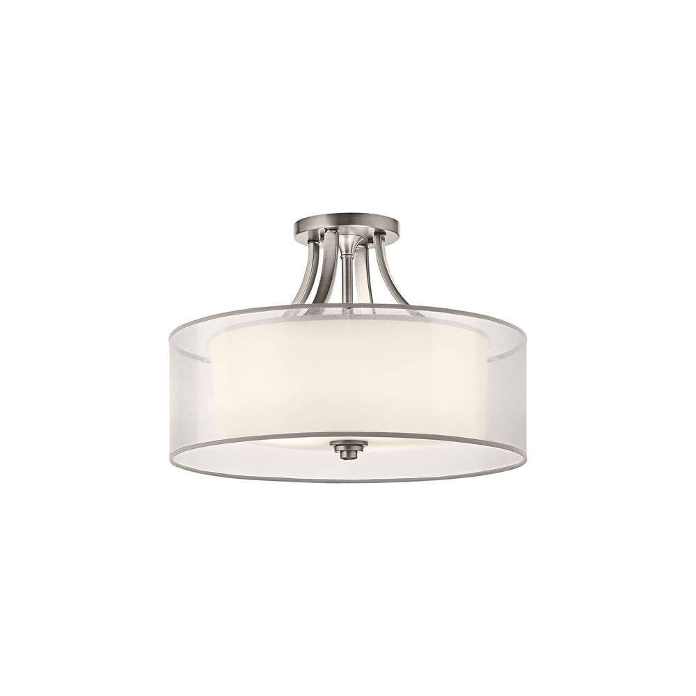 Lacey 4 Light Semi-Flush Mount - Antique Pewter