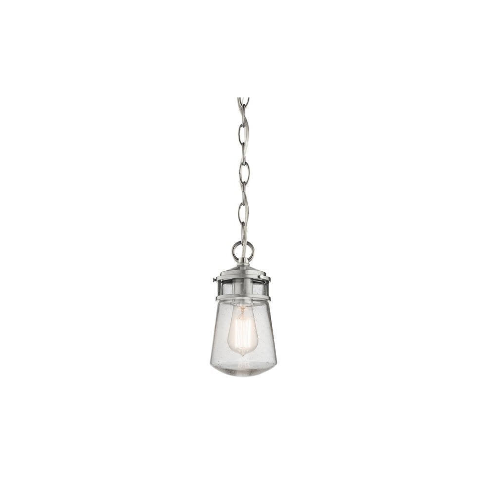 Lyndon 1 Light Small Chain Lantern - Brushed Aluminium