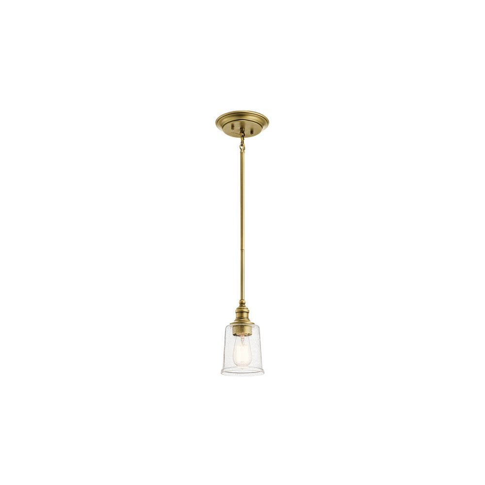 Waverly 1 Light Mini Pendant - Natural Brass