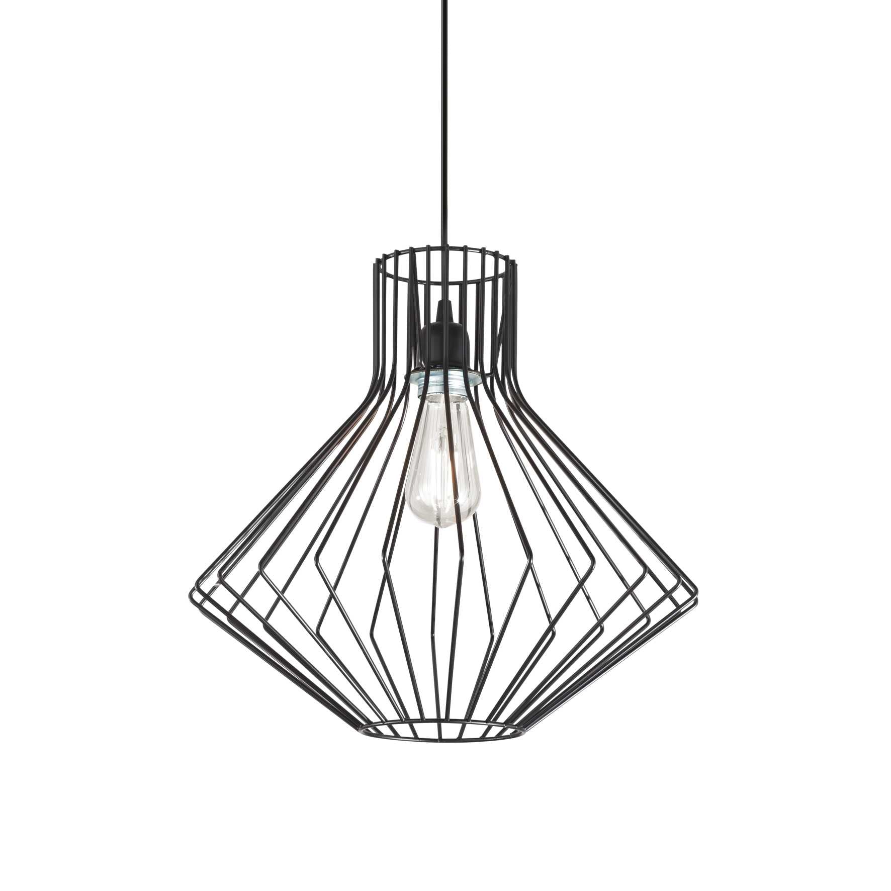 AMPOLLA-4 Pendant Light with 1 Bulb Black