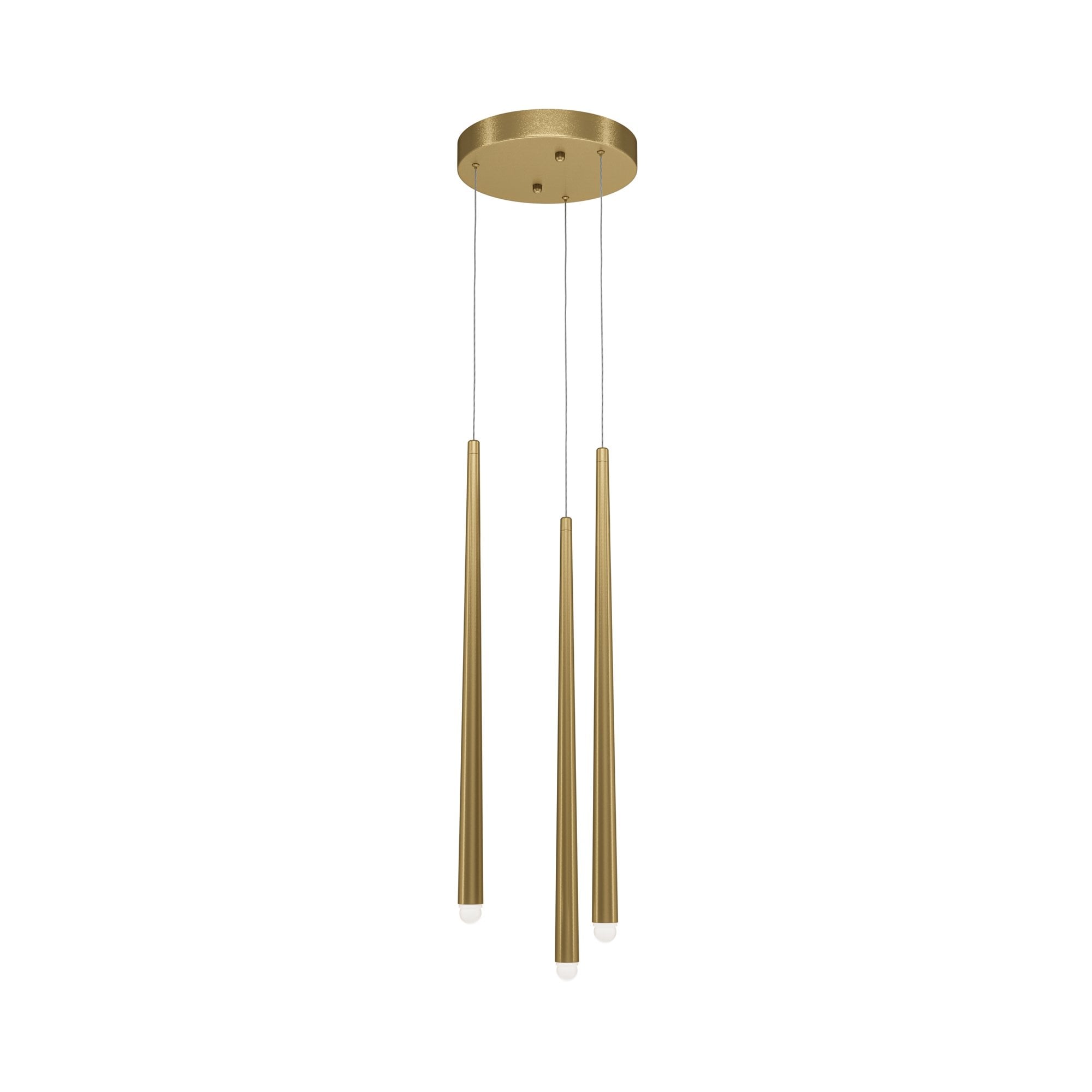 Modern Cascade Pendant Lamp - Brass