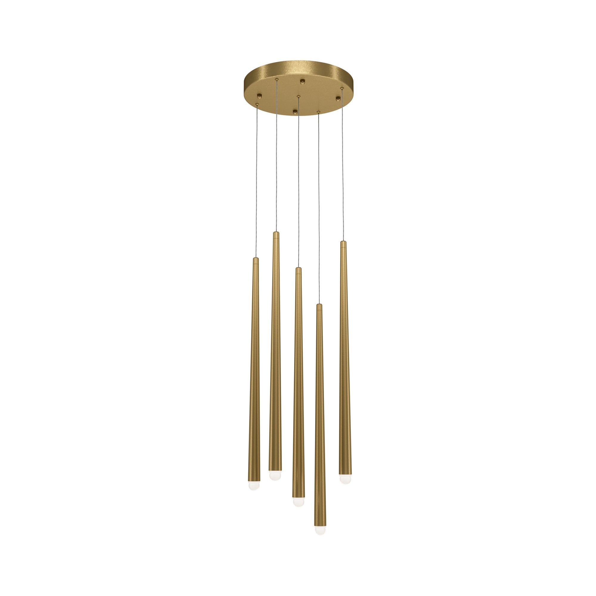 Modern Cascade Pendant Lamp - Brass