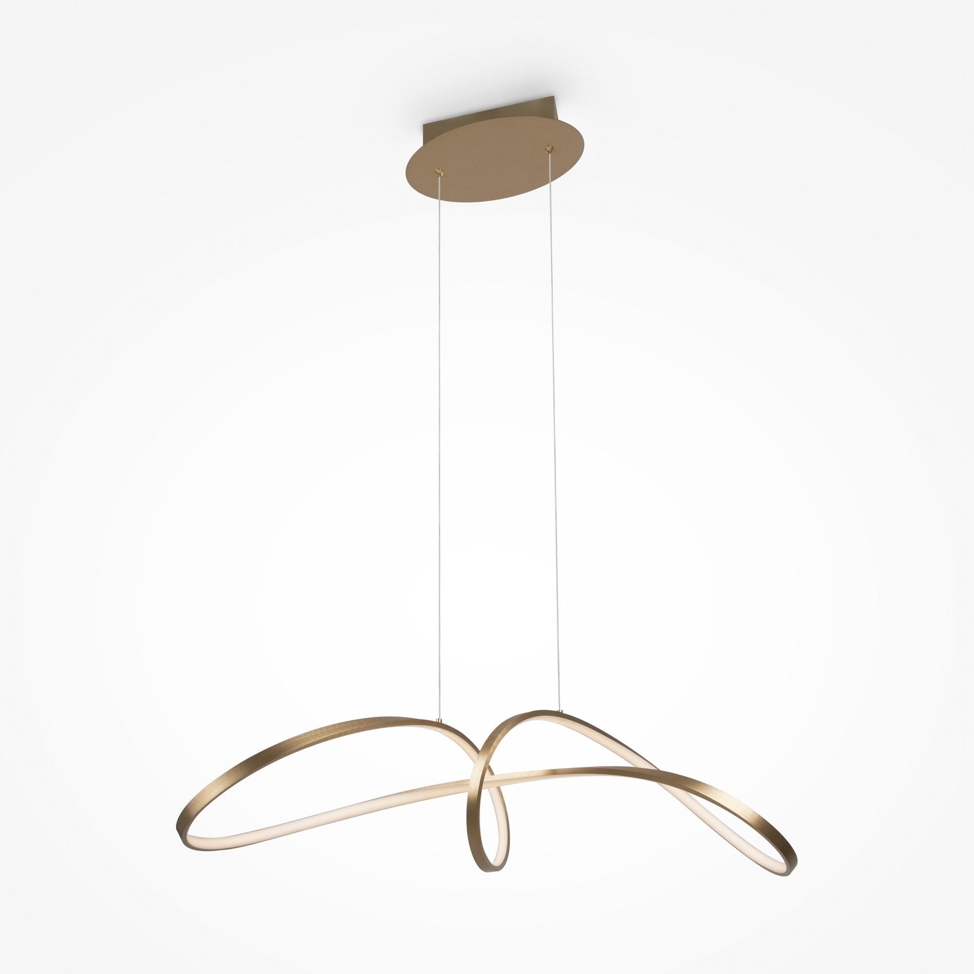 Modern Curve Pendant Lamp - Gold