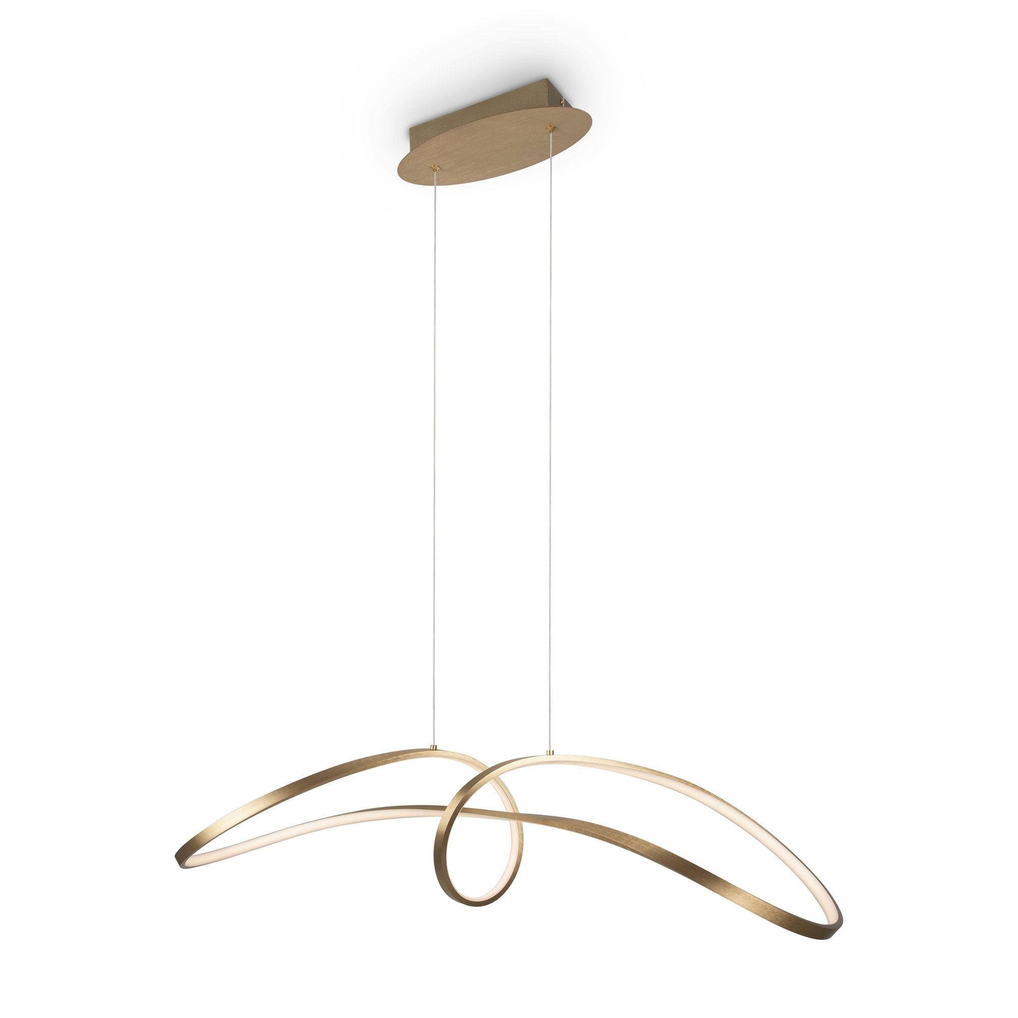 Modern Curve Pendant Lamp - Gold