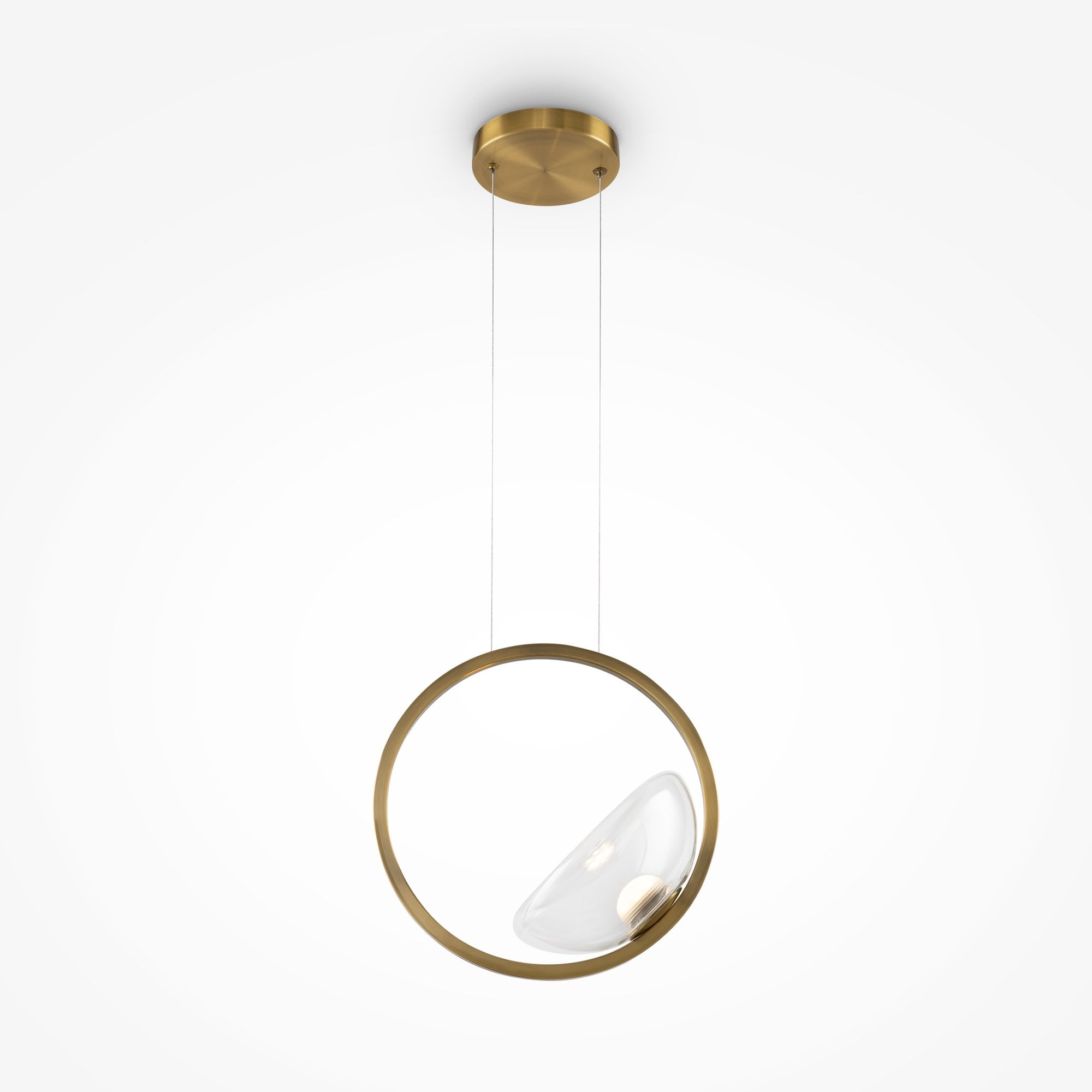 Modern Moon Pendant Lamp - Brass