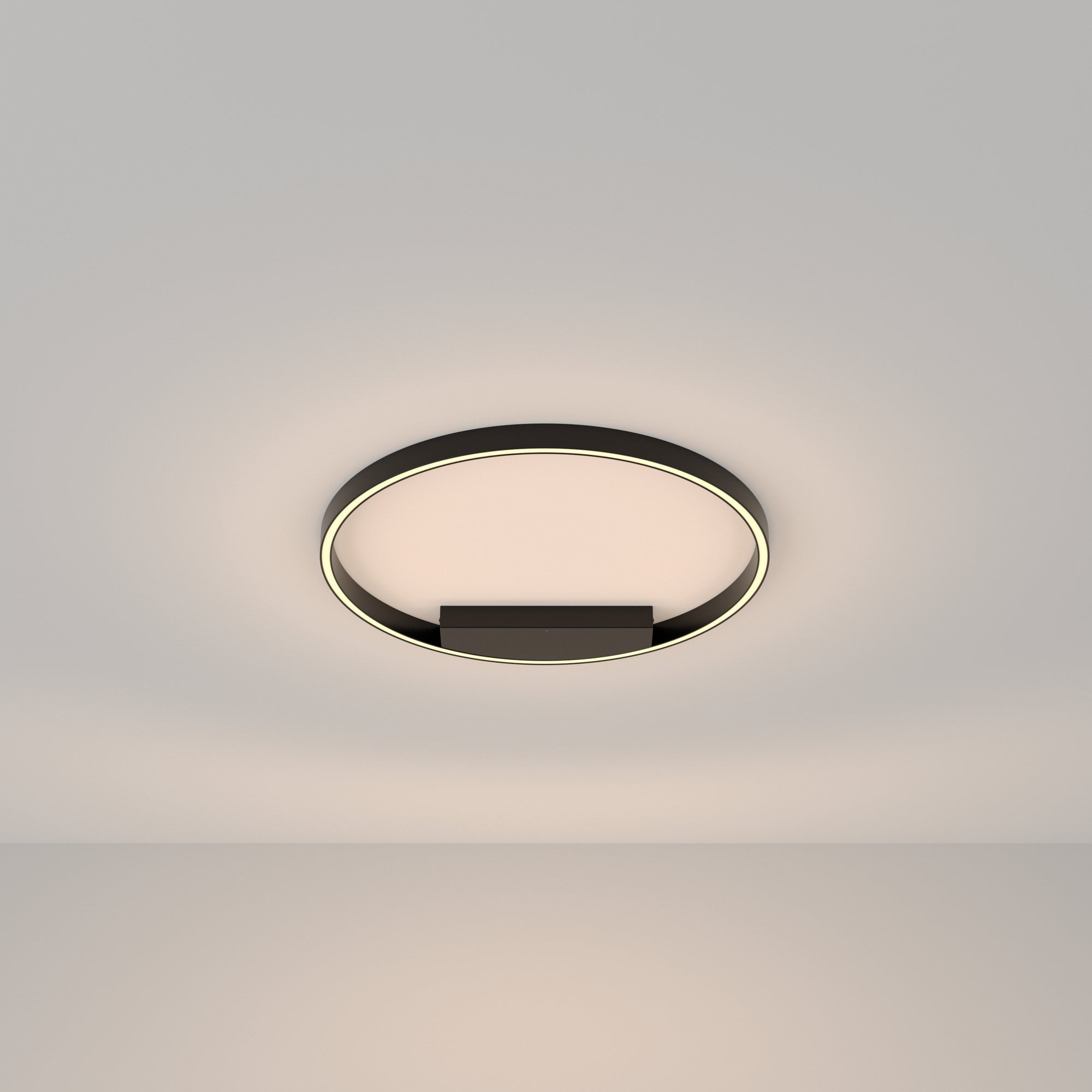 Modern Rim Ceiling Lamp - Black