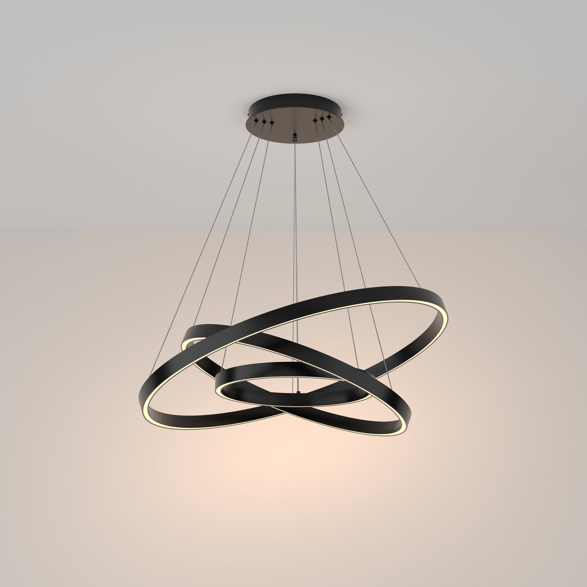 Modern Rim Pendant Lamp - Black