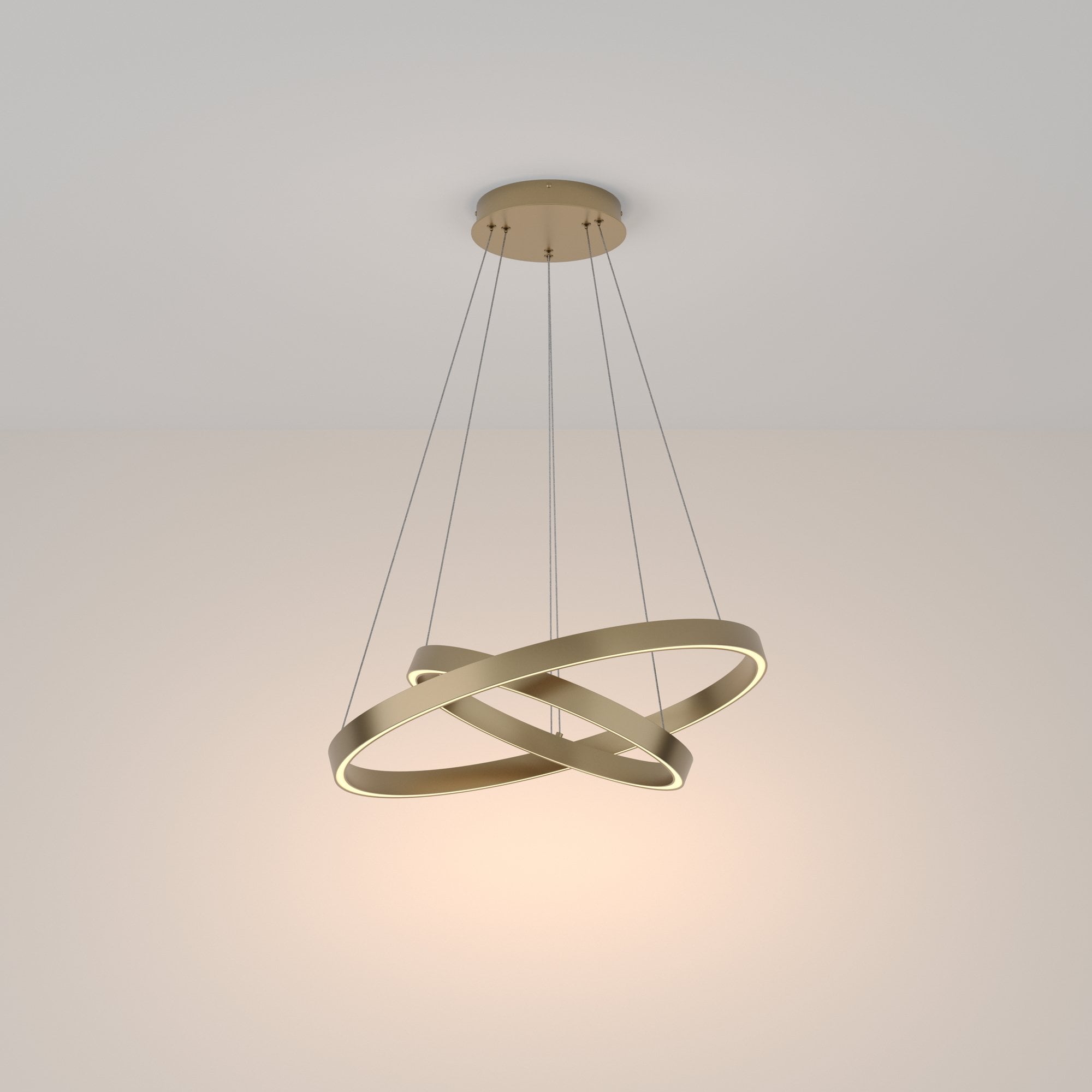 Modern Rim Pendant Lamp - Brass