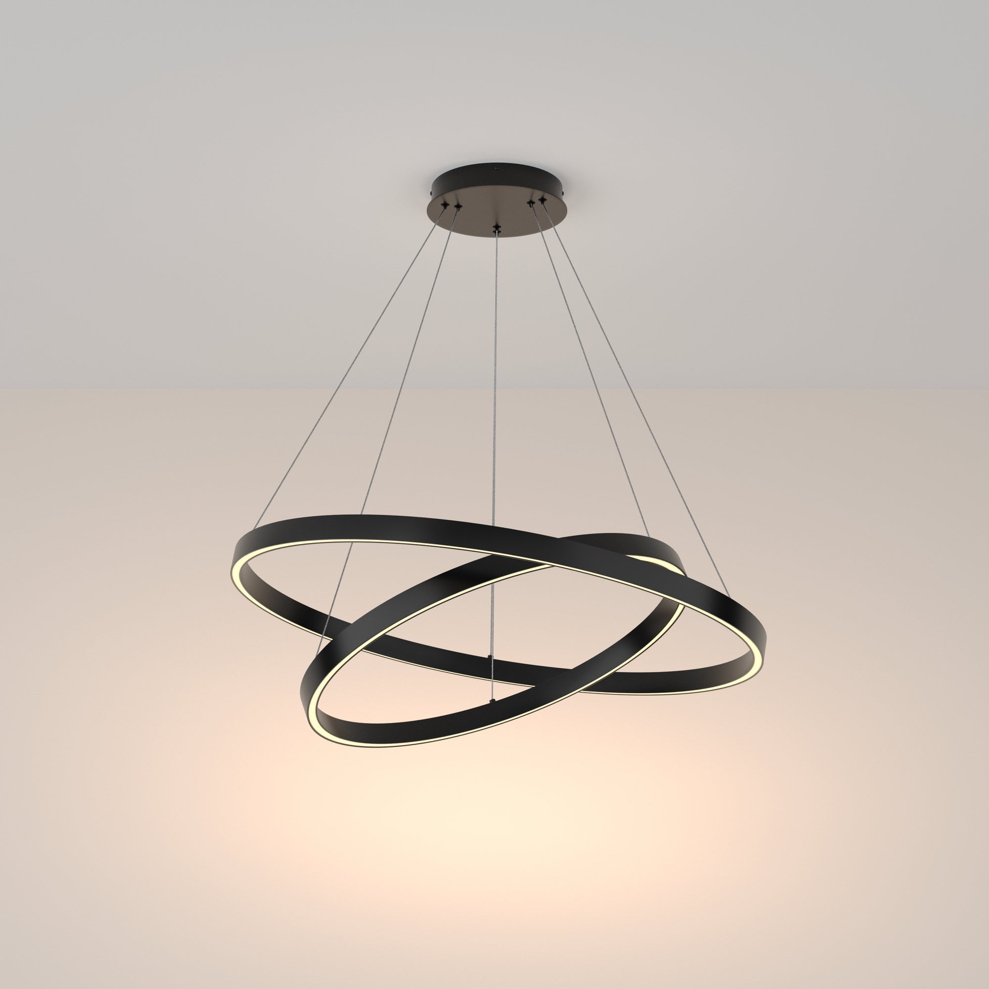 Modern Rim Pendant Lamp - Black