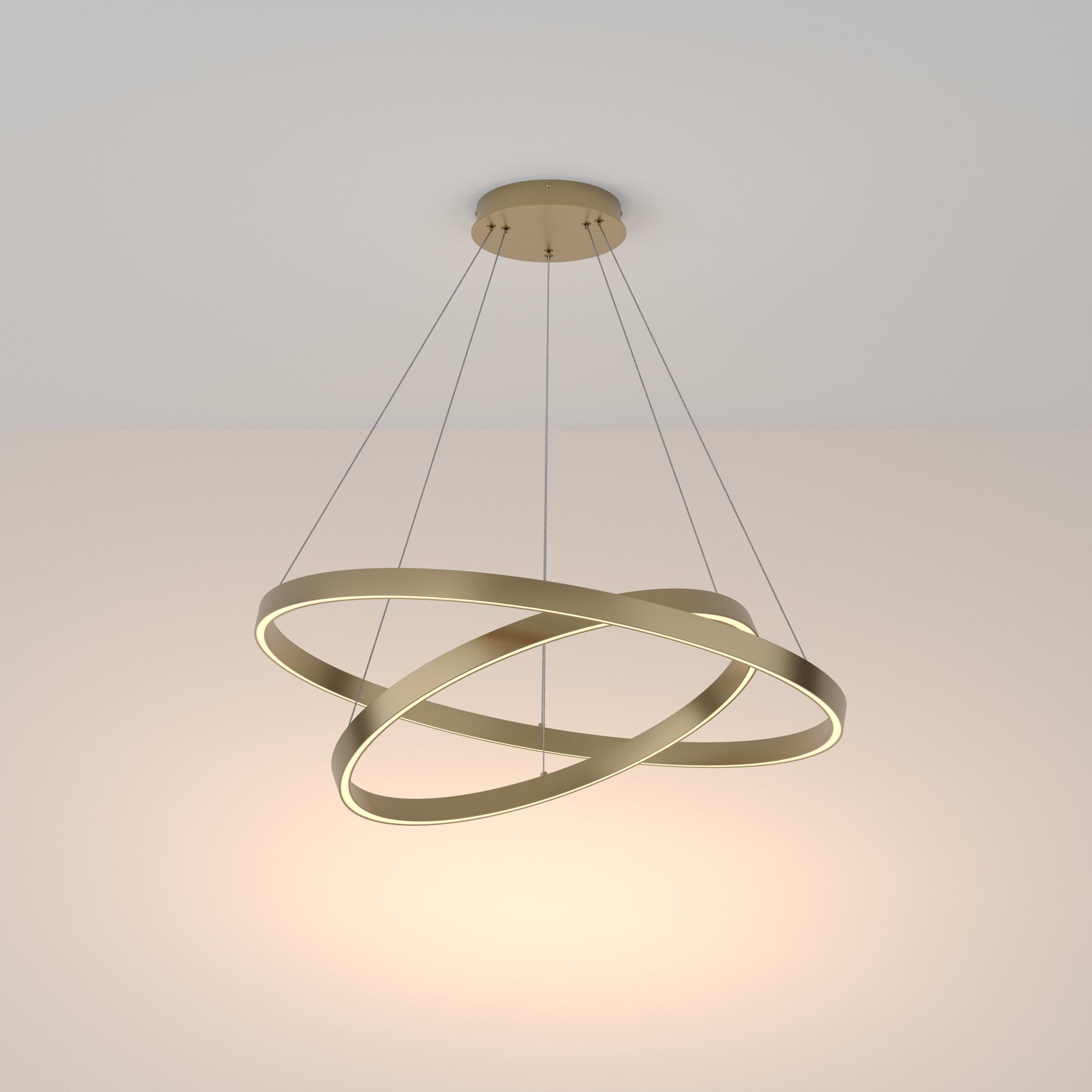 Modern Rim Pendant Lamp - Brass