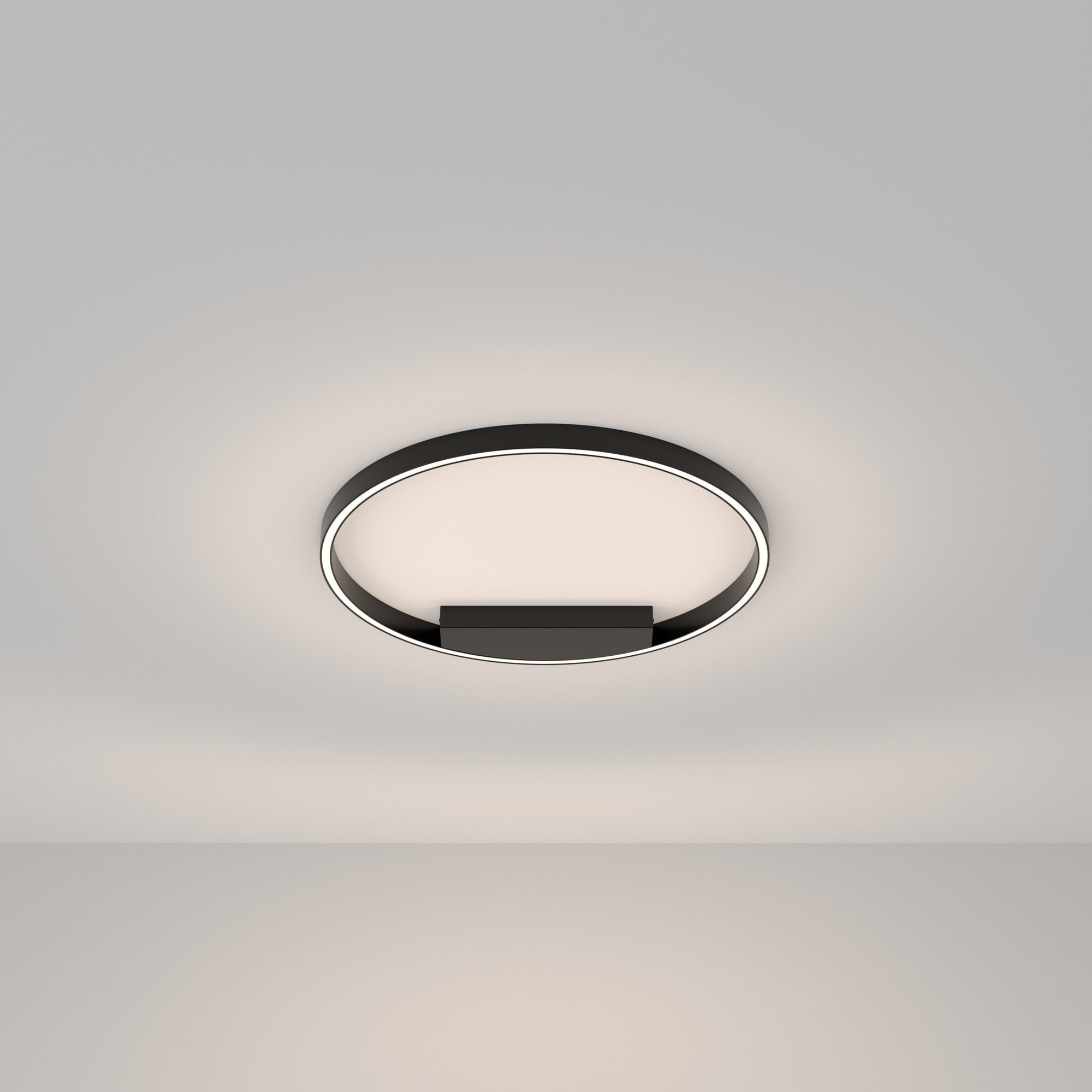 Modern Rim Ceiling Lamp - Black