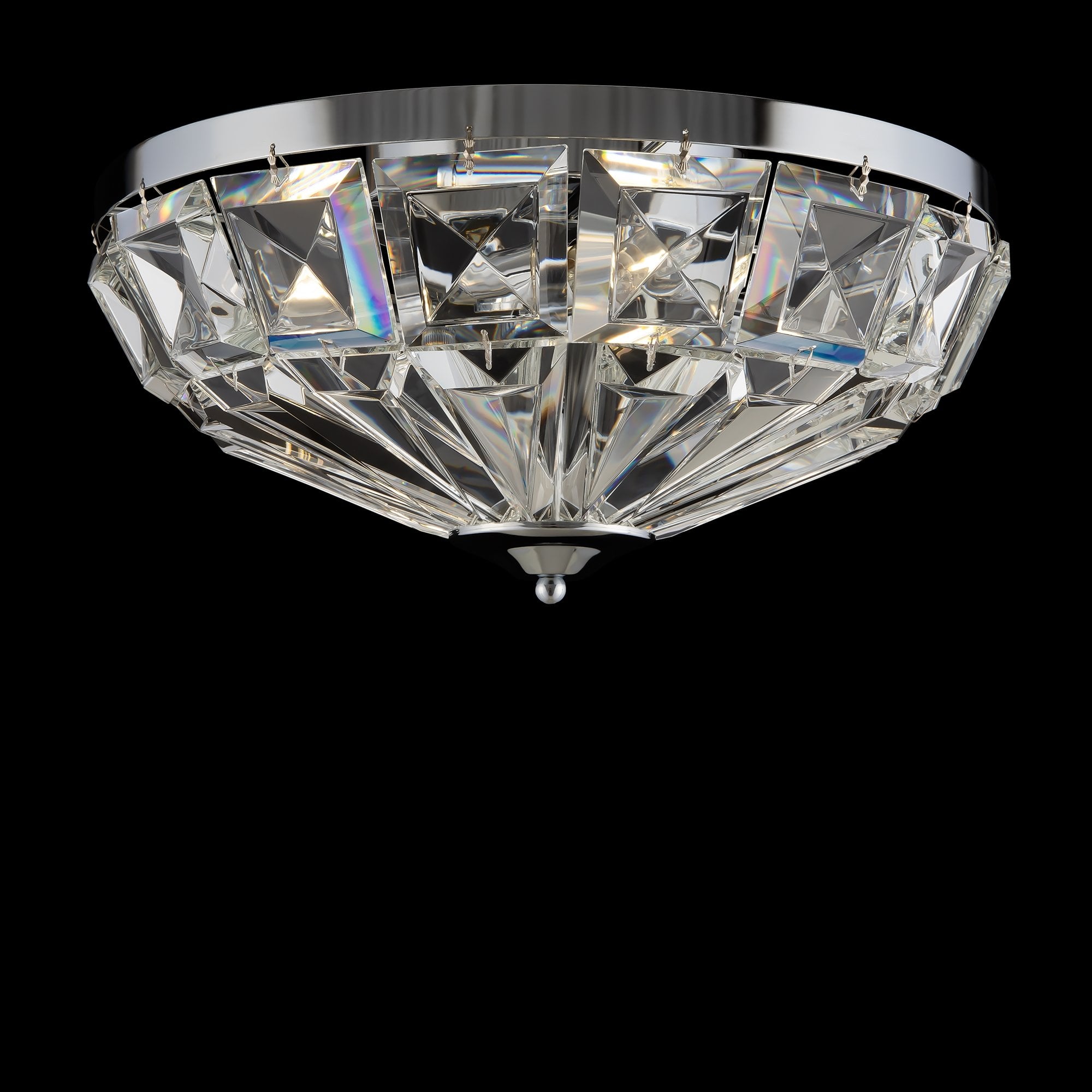 Neoclassic Facet Ceiling Lamp - Chrome