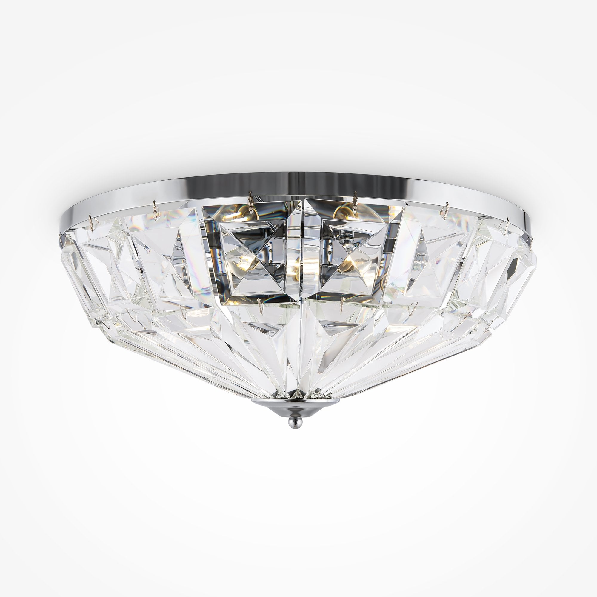 Neoclassic Facet Ceiling Lamp - Chrome