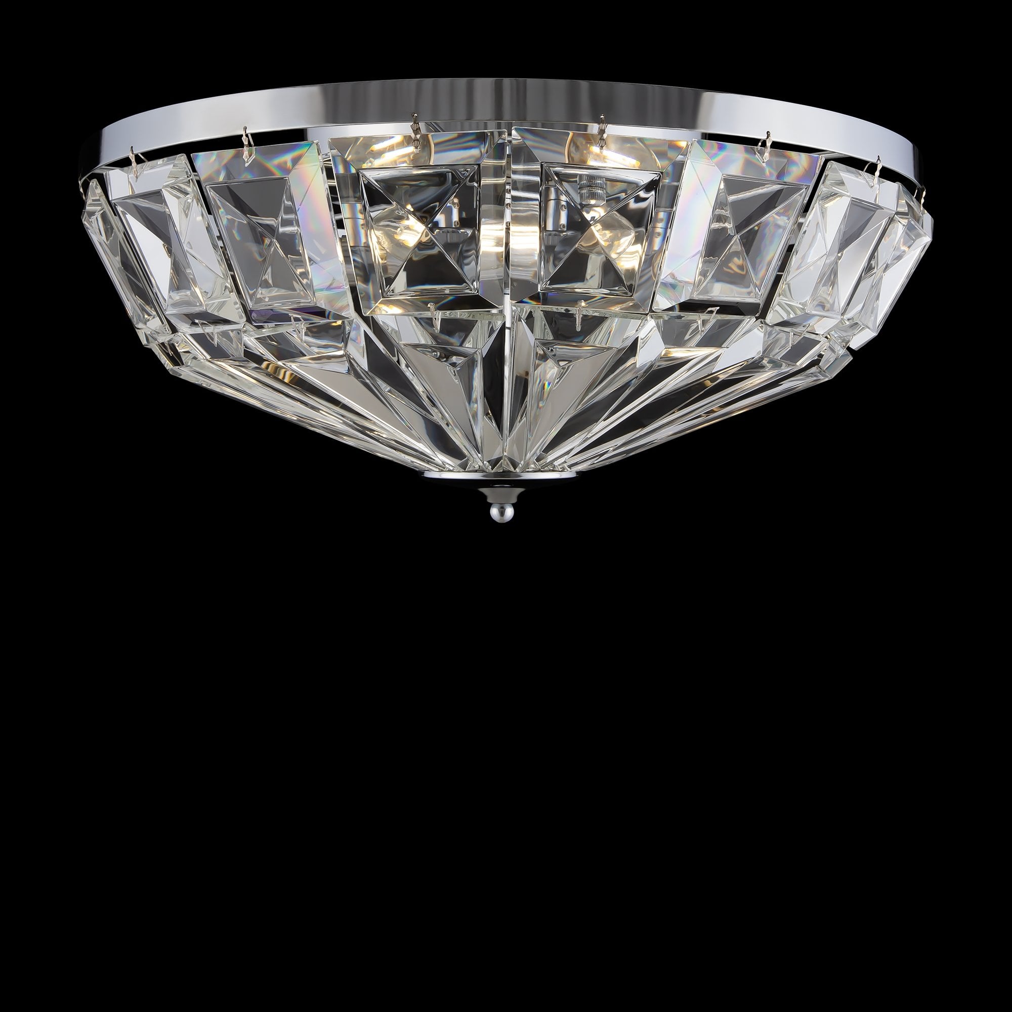 Neoclassic Facet Ceiling Lamp - Chrome