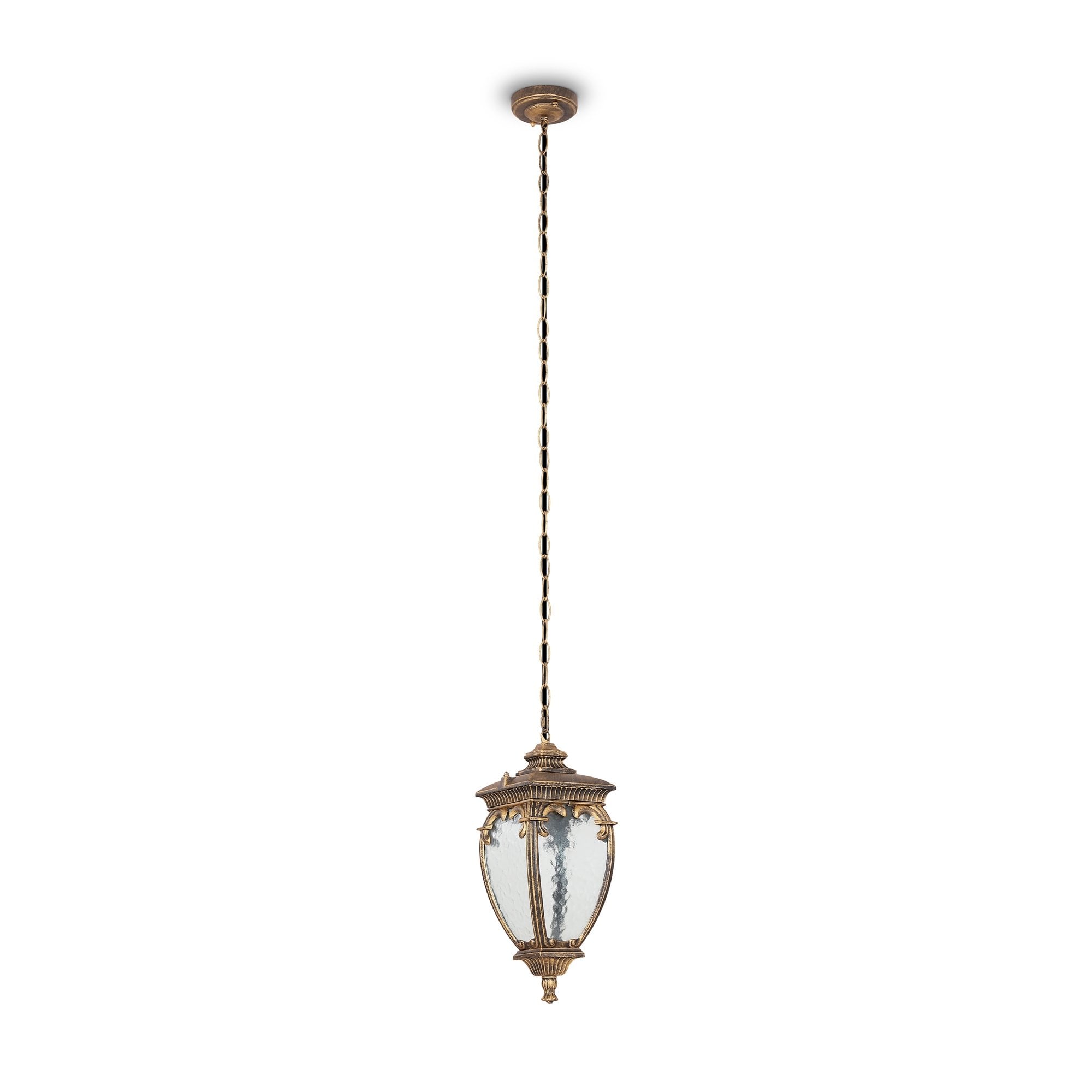 Outdoor  Fleur Pendant Lamp - Black with Gold