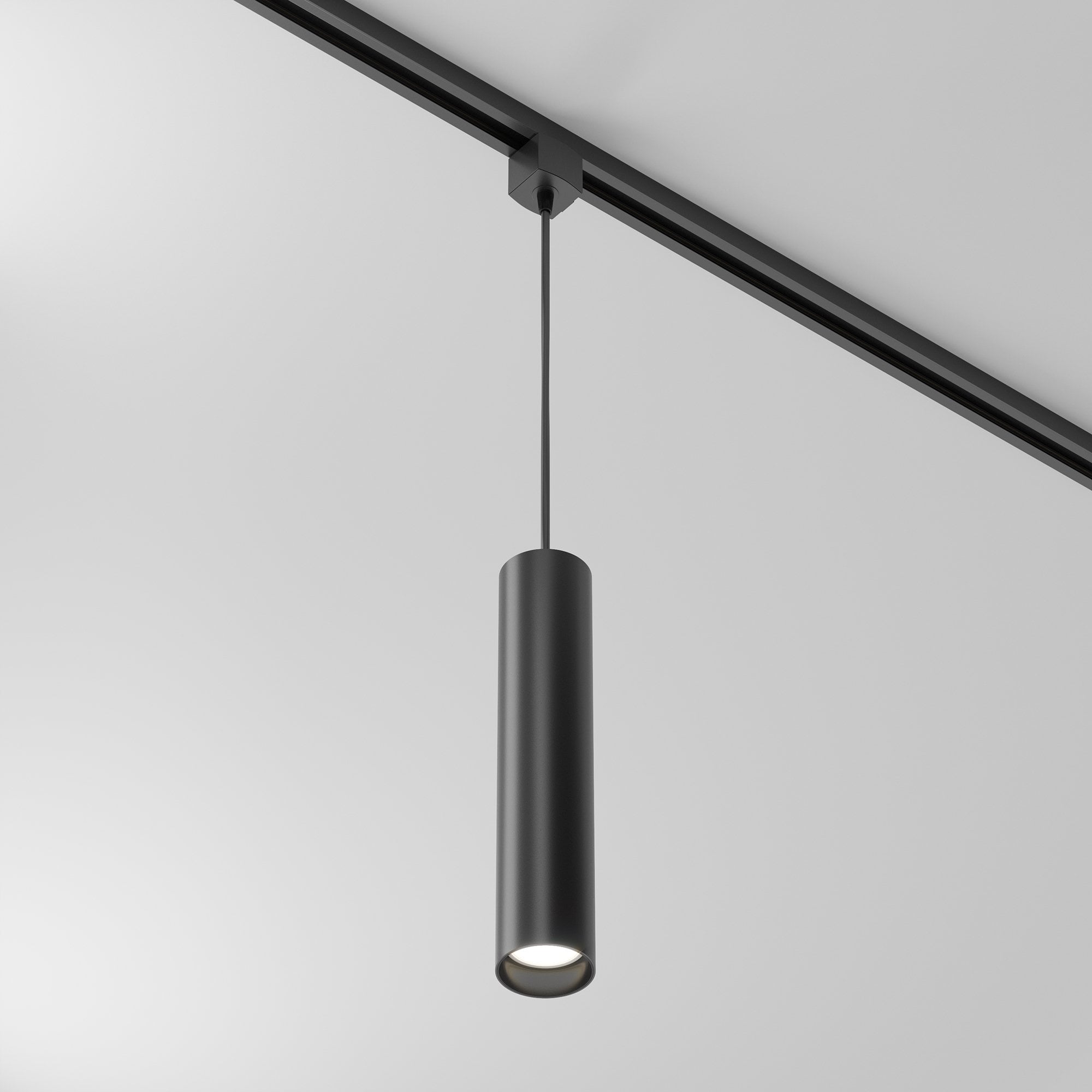 1 phase track system UNITY Focus Pendant Track Lighting - Black