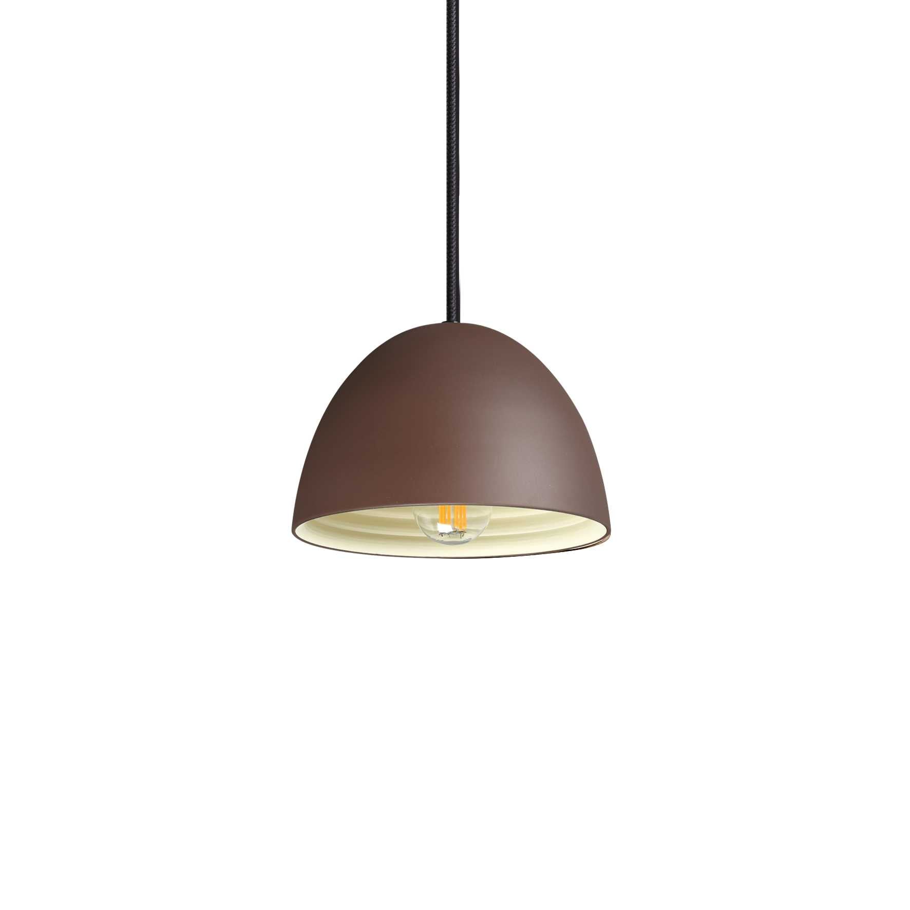 FOLK Pendant Light with 1 Bulb D18 Coffee