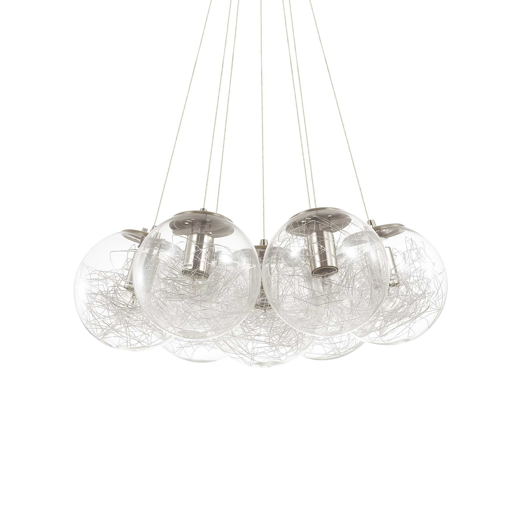 MAPA SAT Pendant Light with 7 Bulbs NICKEL