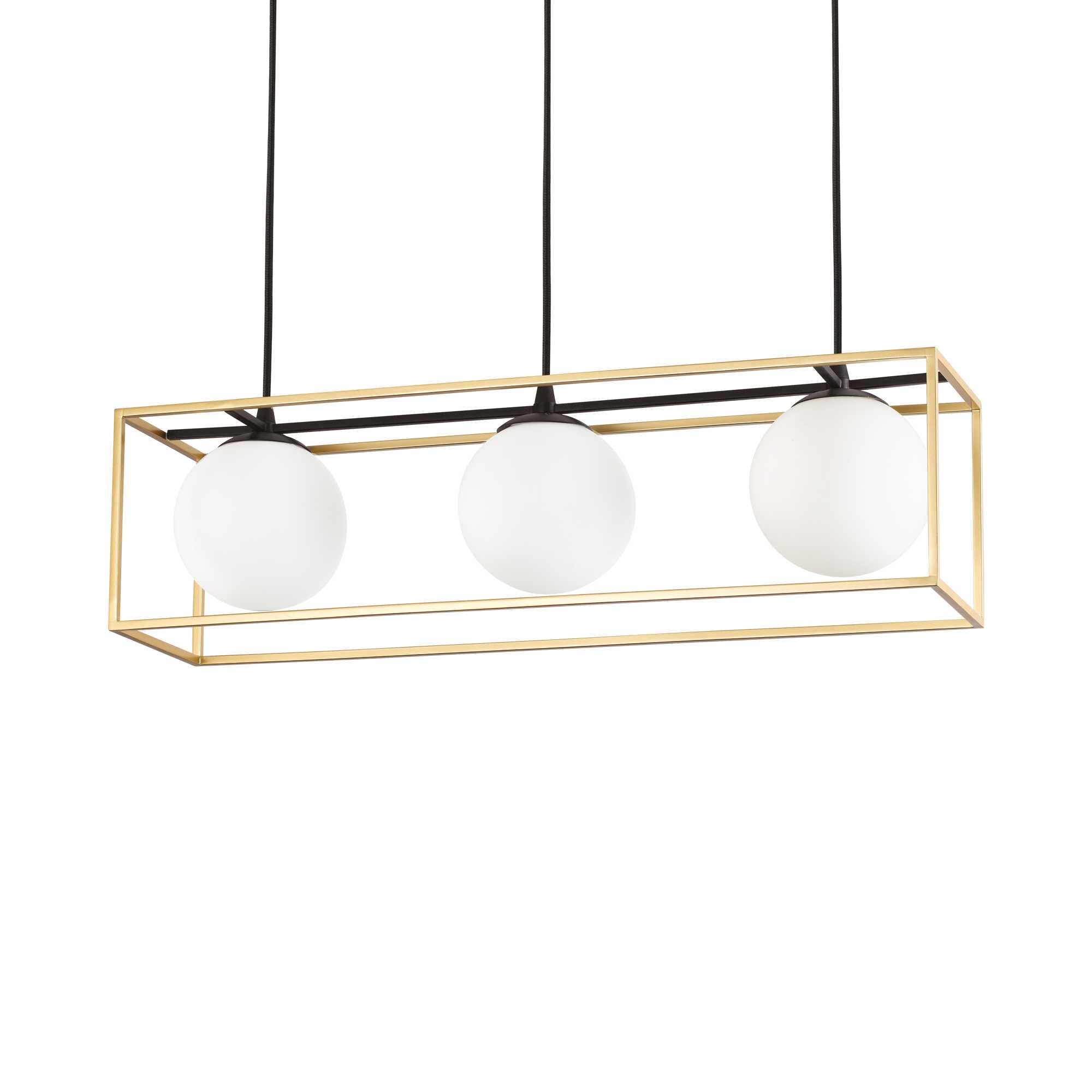 LINGOTTO Pendant Light with 3 Bulbs Brass