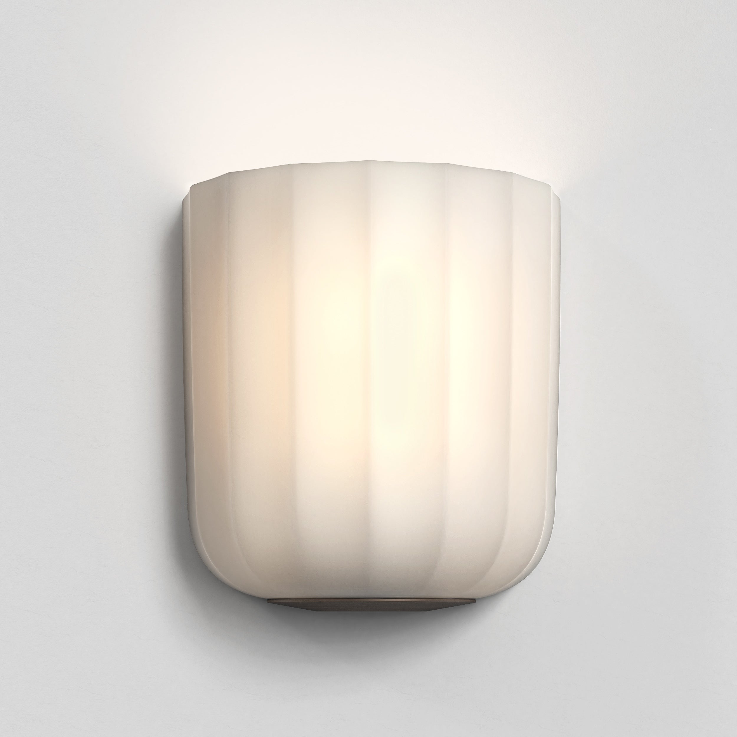 Veo Wall Light, Bronze/White Glass